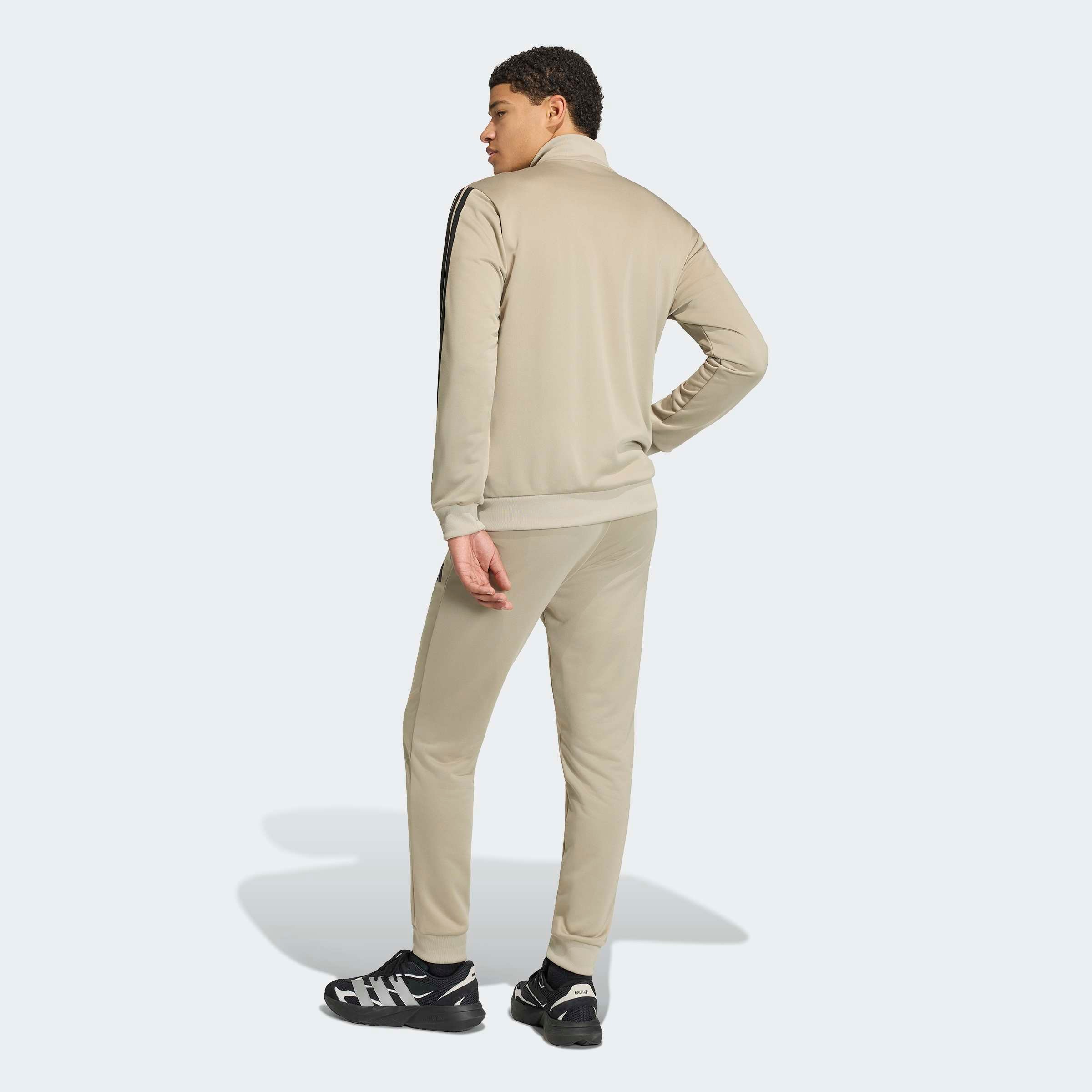 adidas Sportswear Combinaison d'entraînement »3-STREIFEN FRENCH TERRY« 2 pièces zweiteiliges Set, aus French-Terry-Material, mit Rippdetails