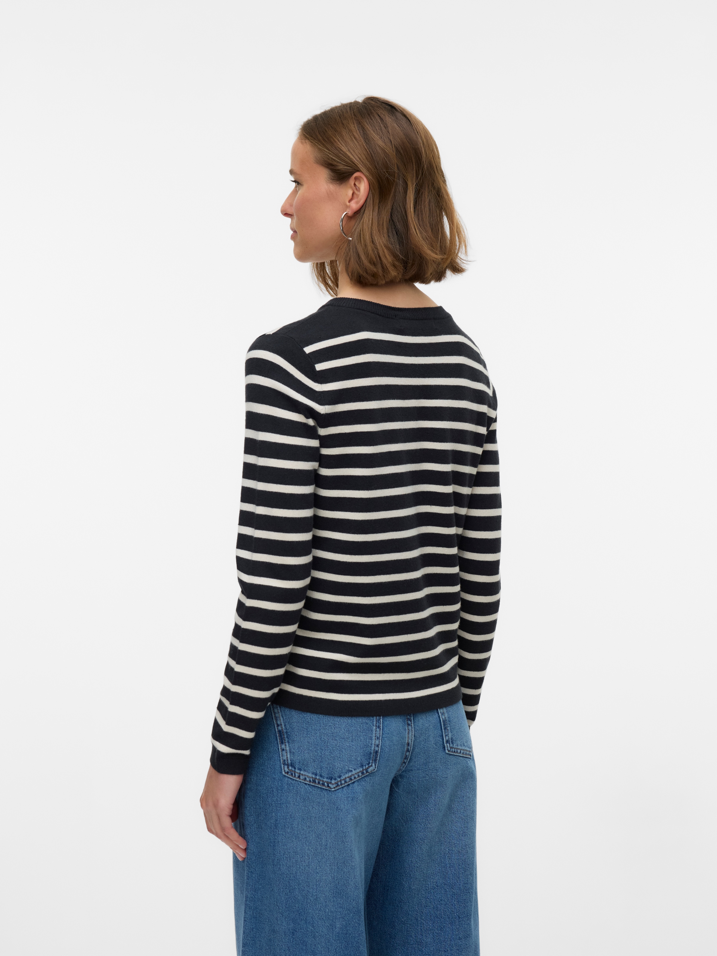 Vero Moda Veste en tricot »VMHAPPY LS O-NECK BUTTON CARDIGAN BOO«