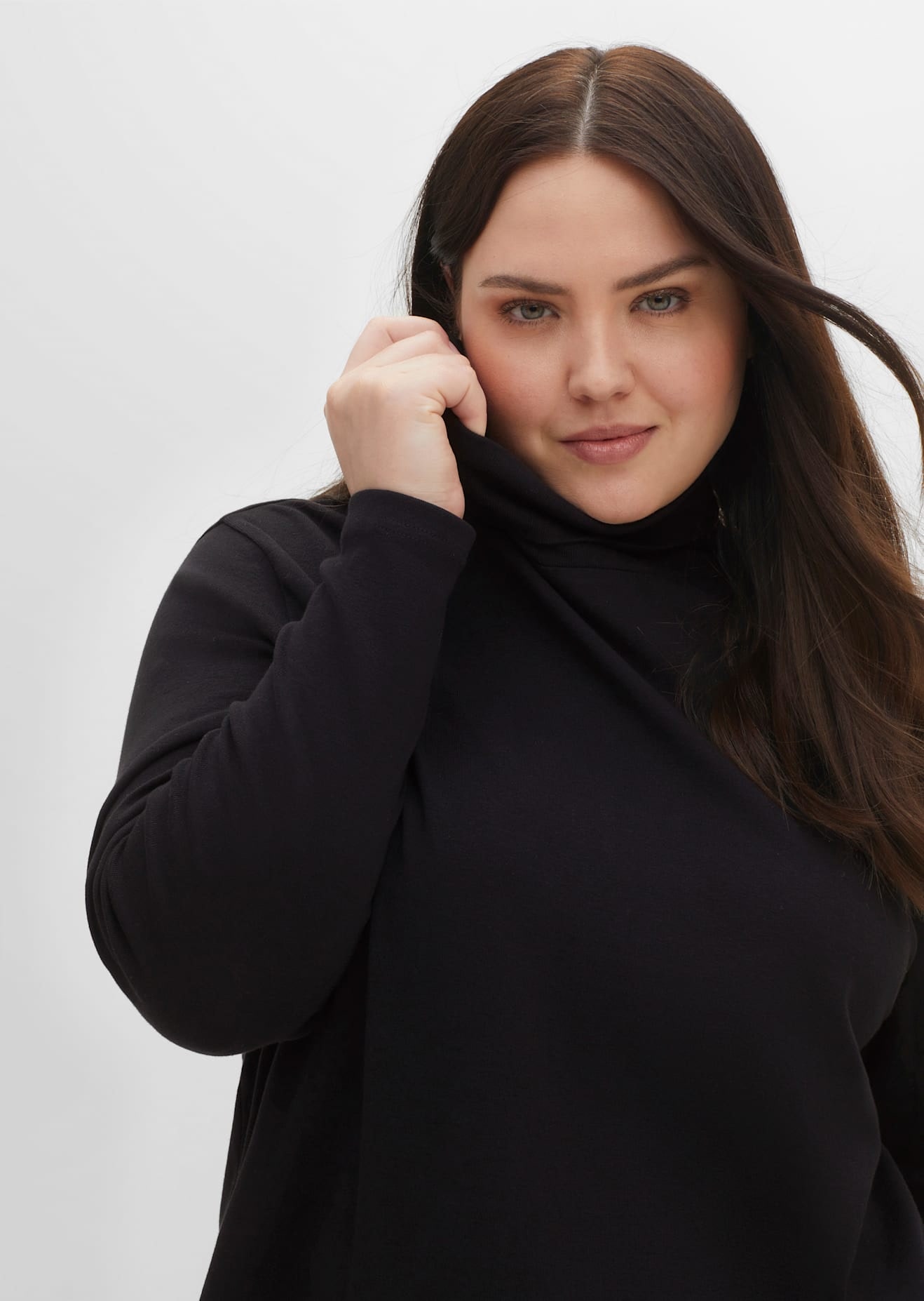 Sheego Langarmshirt »Rollkragen-Shirt« 1 Stk. tlg.