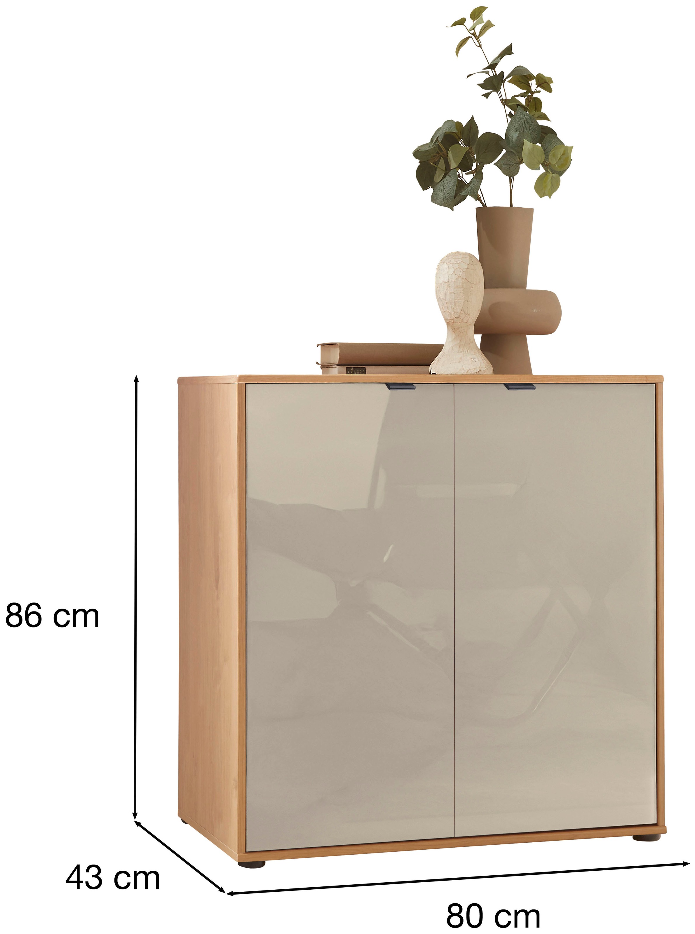 WIEMANN Commode »Cardiff Sideboard, Wäscheschrank, teilmassiv Erle, 80 cm« Kommode 80x86x43 cm, braun, mit Dämpfung, MADE IN GERMANY,  verschiedenen Ausführungen, inklusive Einlegeboden