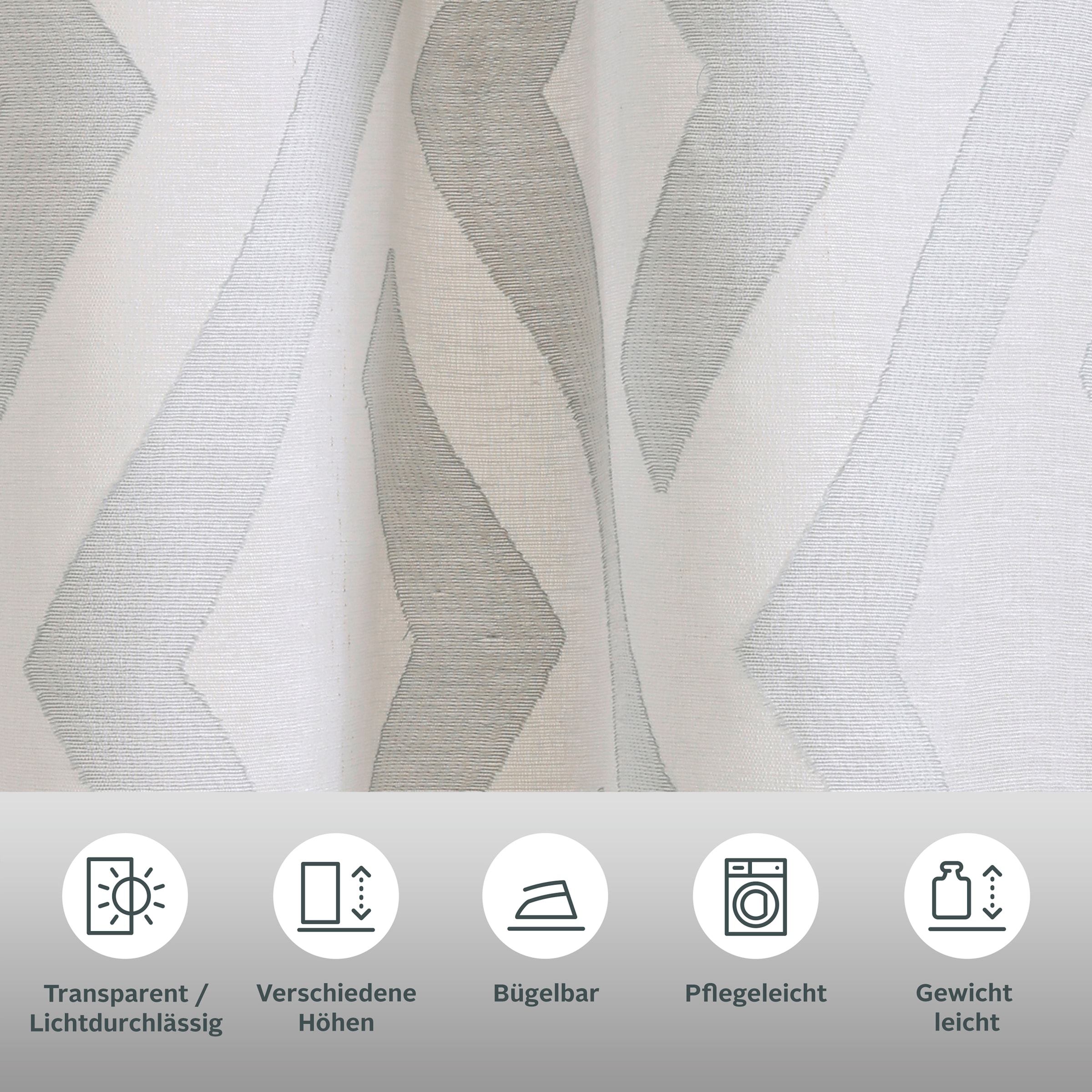 Bruno Banani Rideau »Lynn« Oeillets 1 cuis tlg. schöner Schal, Scherli, zeitlos und modern,