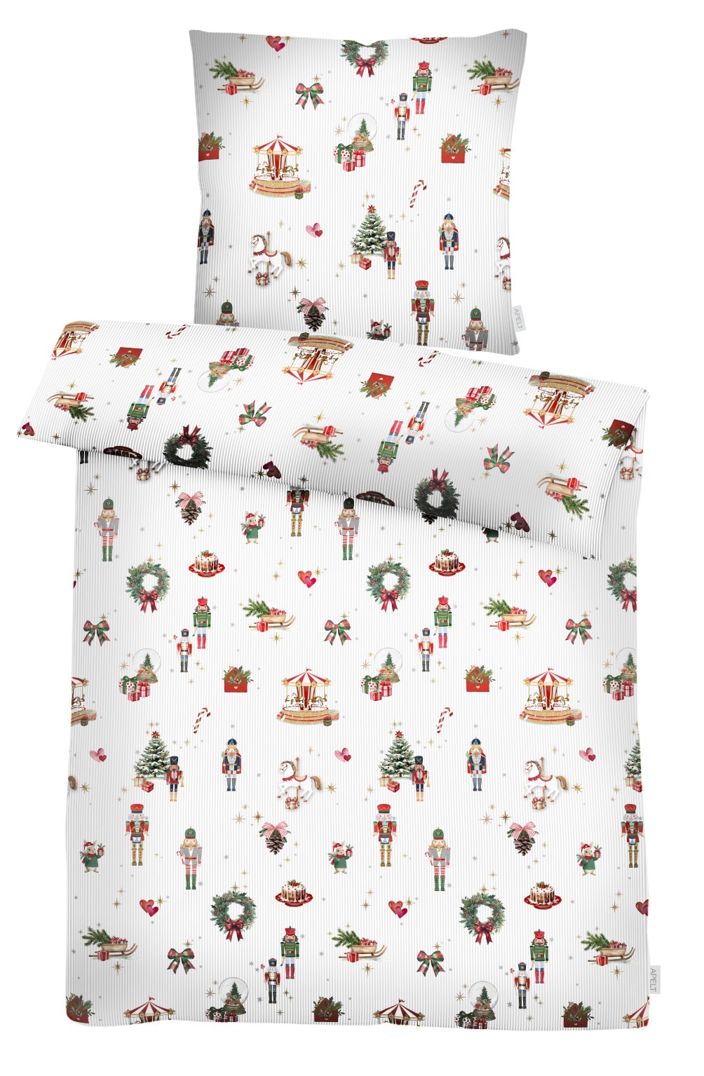 APELT Bettwäsche »Noel Flanell« 2 Bettwäsche-Set mit Reissverschluss, Flanell, Digitaldruck