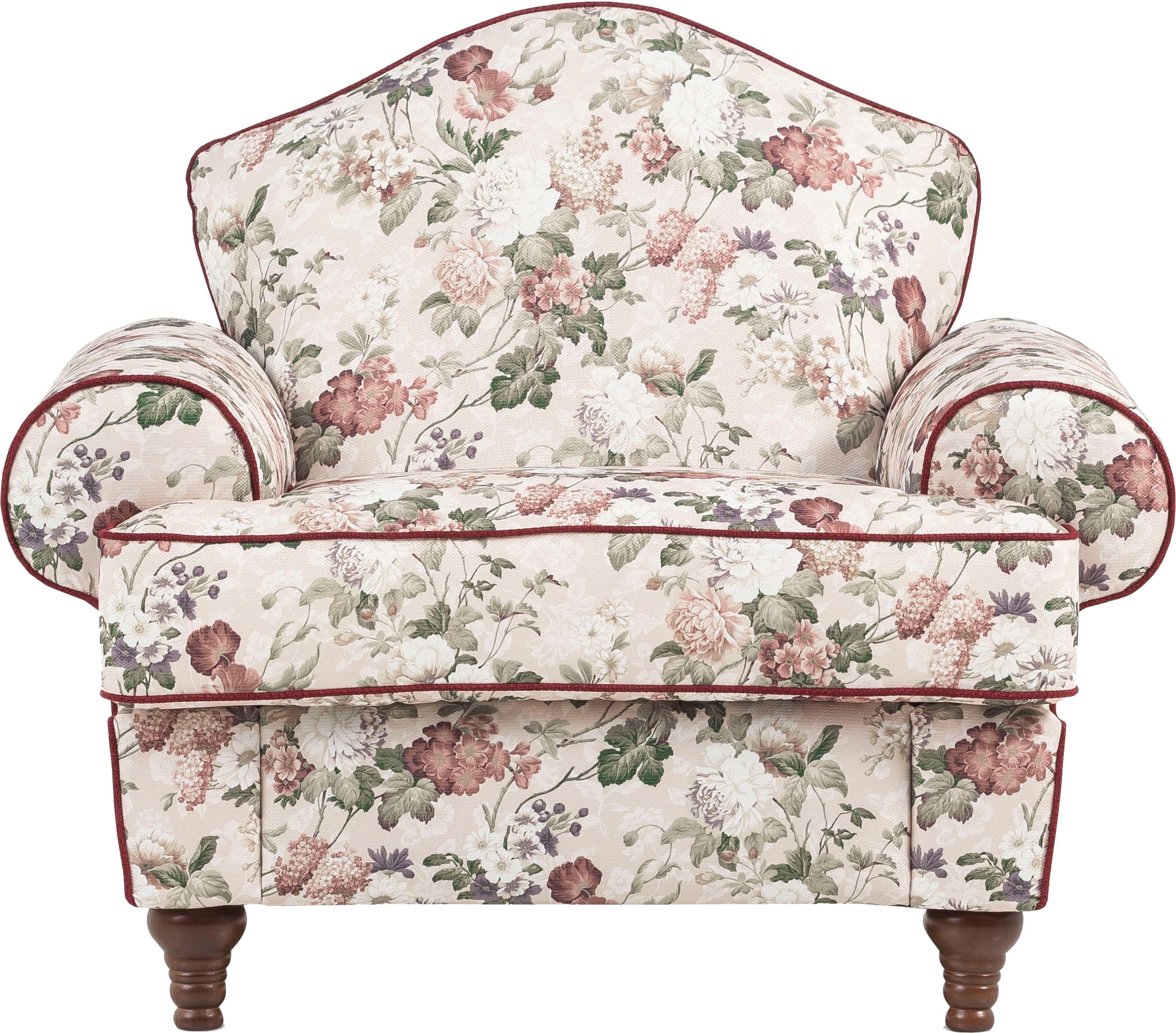 Home affaire Fauteuil »LUCIENNE« mit gedrechselten Füssen aus Holz