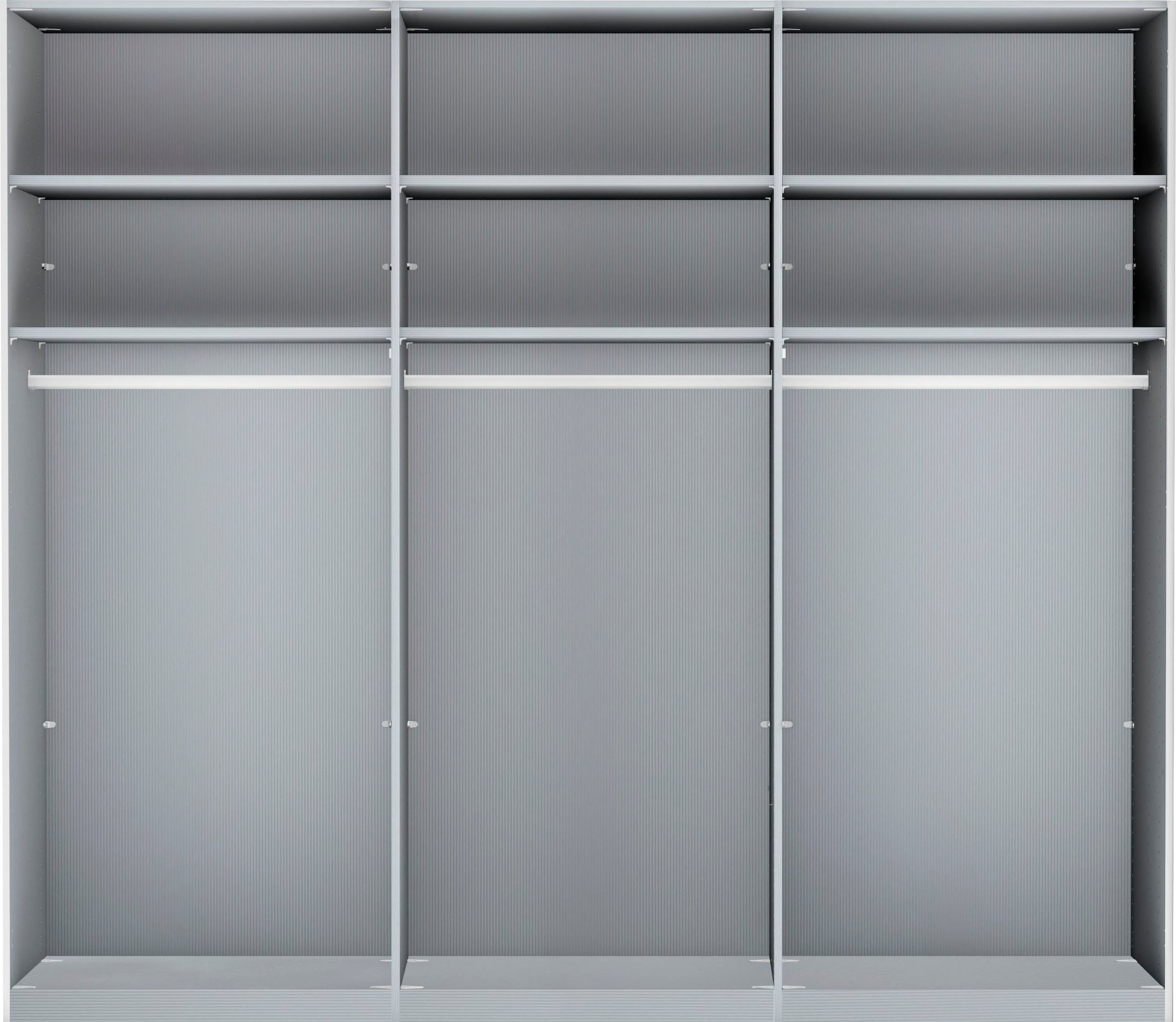WIEMANN Schwebetürenschrank »Monaco, Kleiderschrank, Schrank, Wäscheschrank, mit Schiebetüren« 2 Breiten, 2 Höhen 216/236 cm auswählbar, MADE IN GERMANY,  hochwertige Glas- und Spiegelfront, variable Inneneinteilung