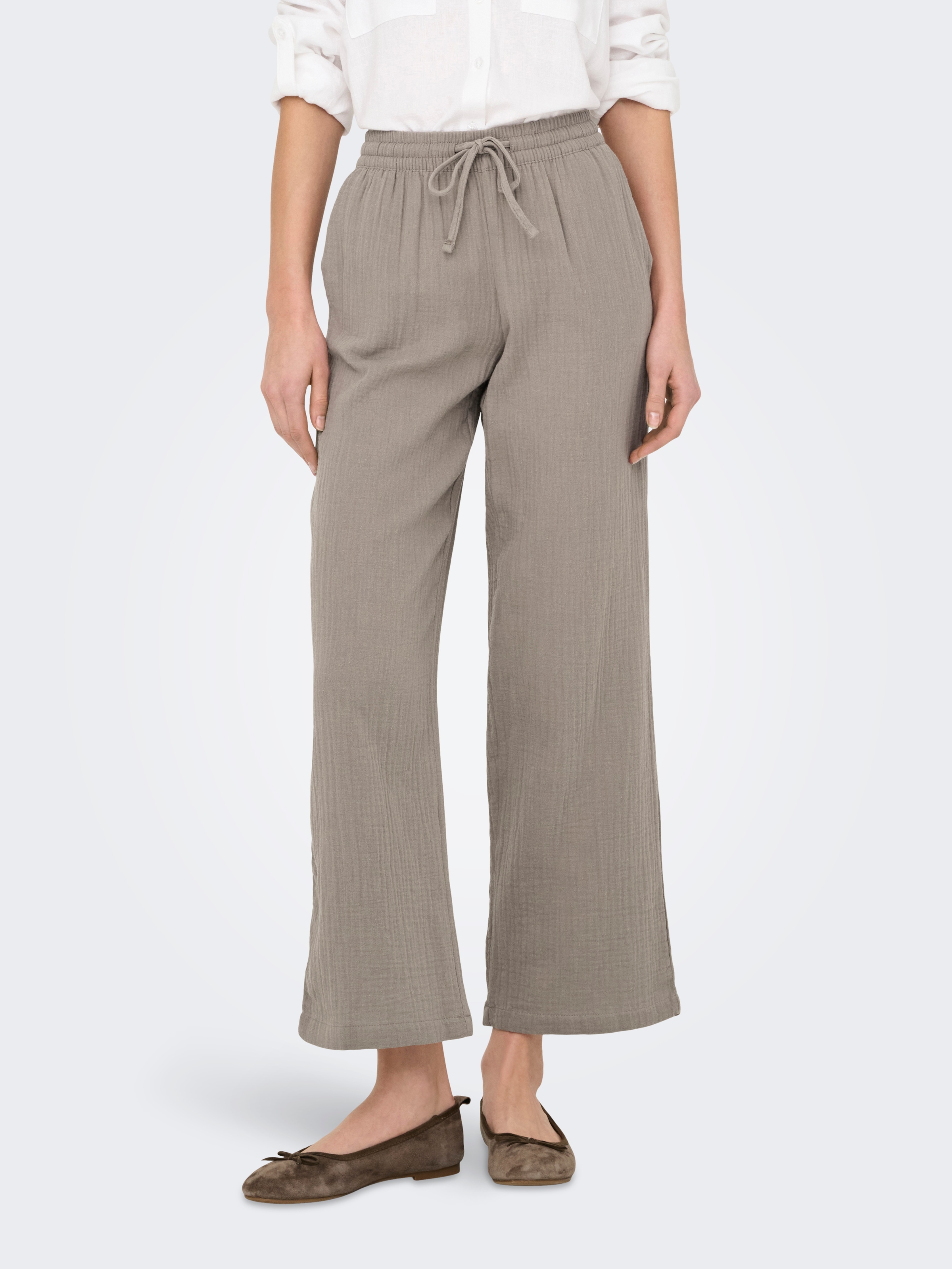 JDY Pantalon à enfiler »JDYTHEIS LIFE WIDE PANT WVN NOOS«  Baumwolle