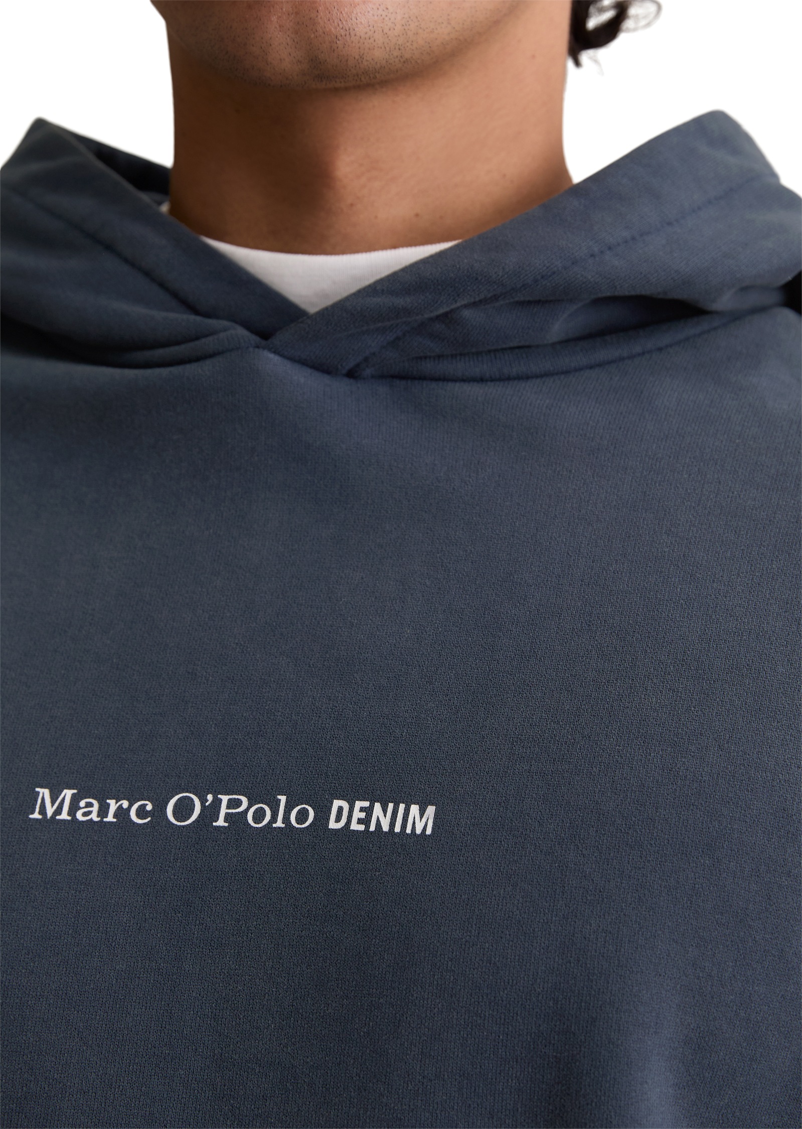 Marc O'Polo DENIM Hoodie , coupe décontractée, poche kangourou, inscription logo

