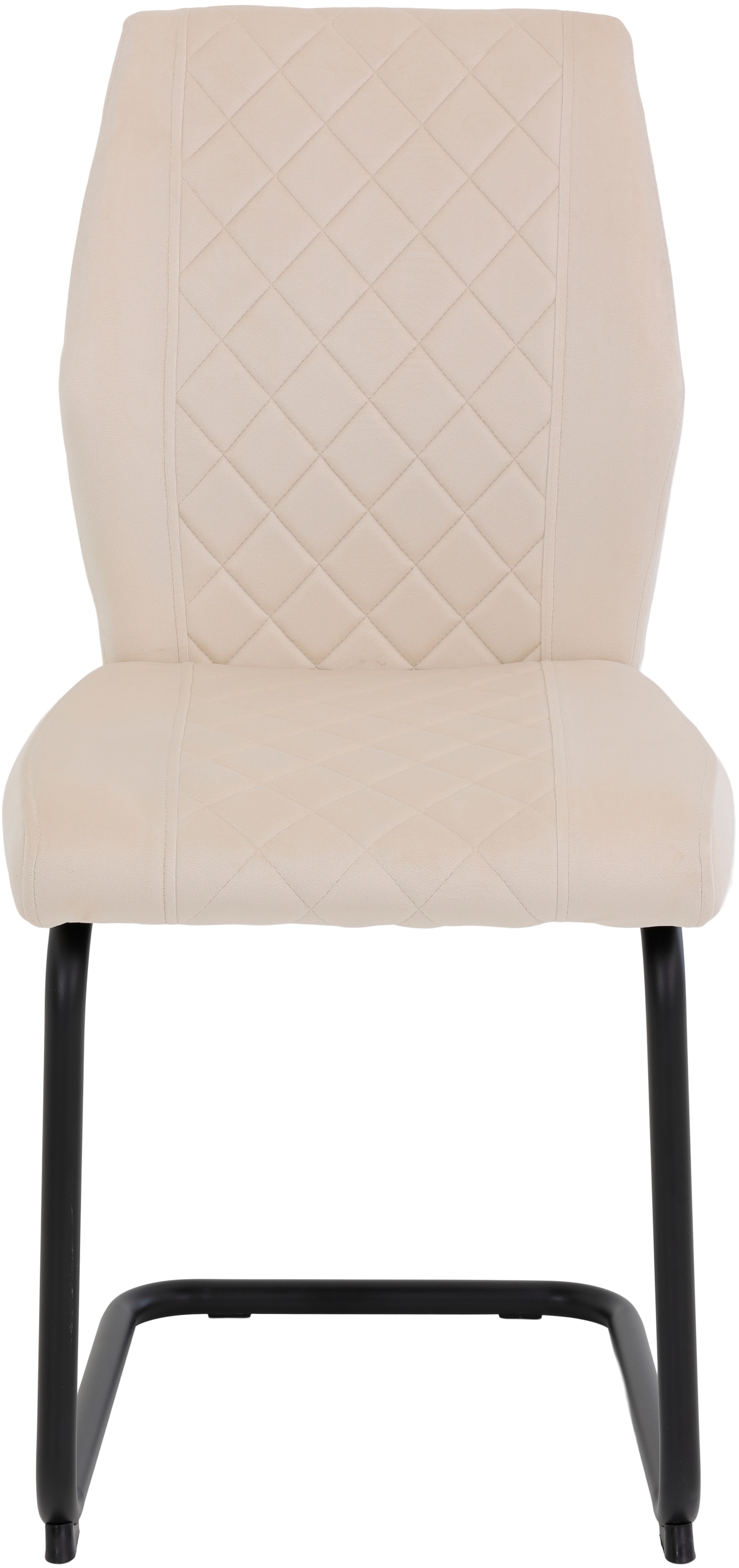 HELA Chaise cantilever »Freischwinger DALLAS 140kg belastbar, mit Rautensteppung« (Set) 4 cuisEsszimmerstuhl, Rücken und Sitz ergonomisch gepolstert