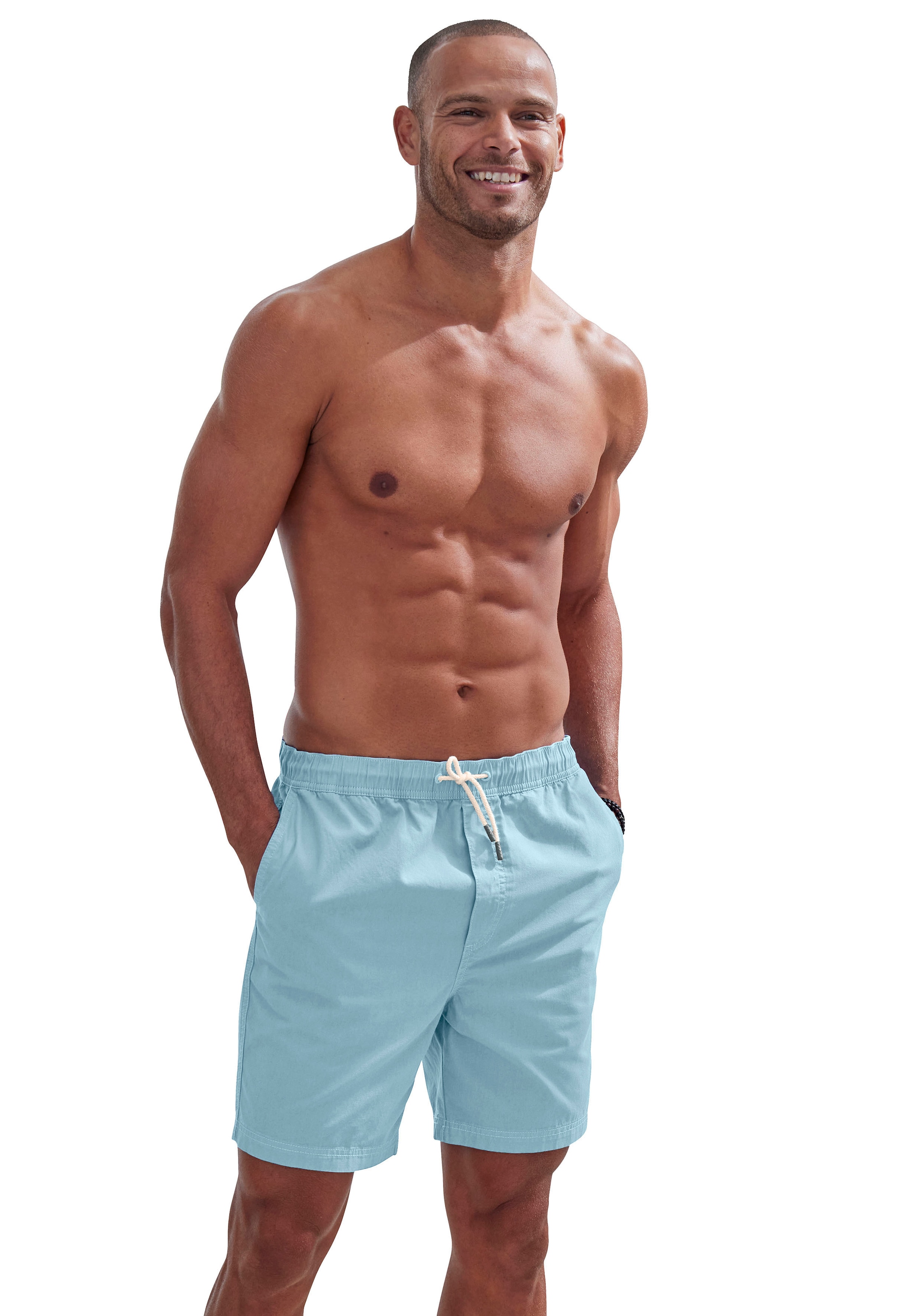 John Devin Shorts », Bermuda«  kurze Schlupfhose aus elastischer, gewebter Baumwollqualität