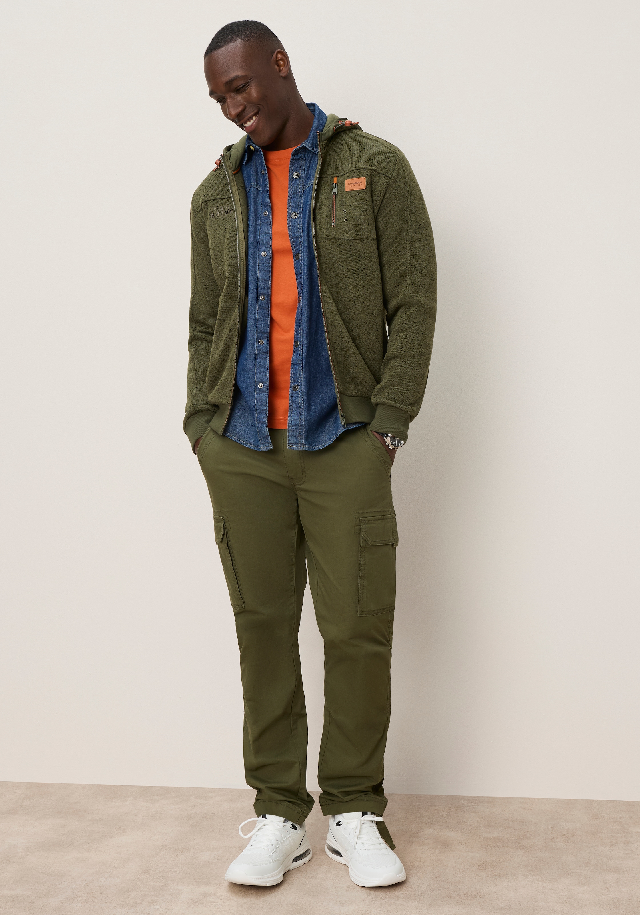 KangaROOS Strickfleecejacke mit Kapuze mit Kapuze
