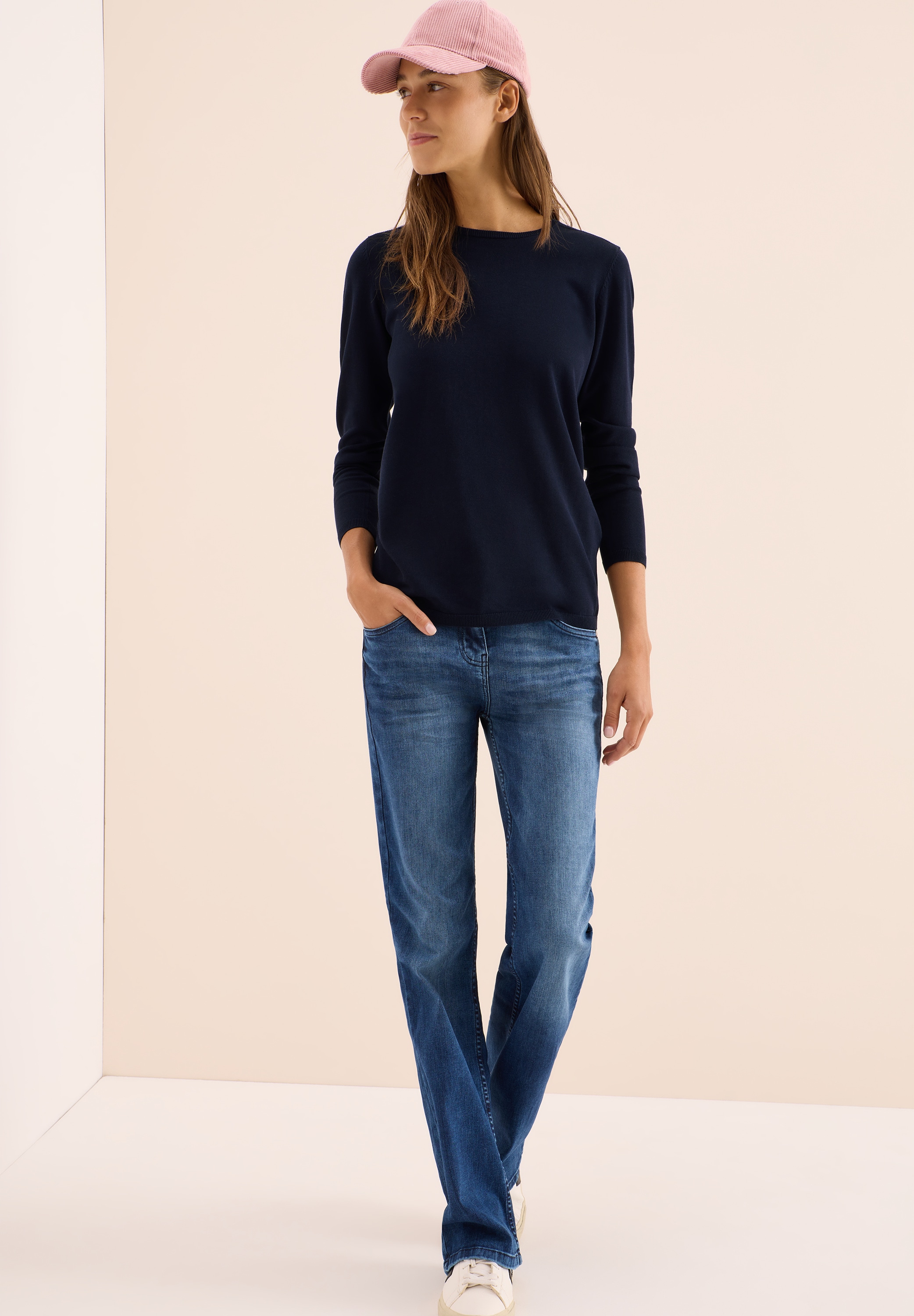 Cecil Pull en tricot mit feinem Detail an der Schulter und Viskose-Anteil