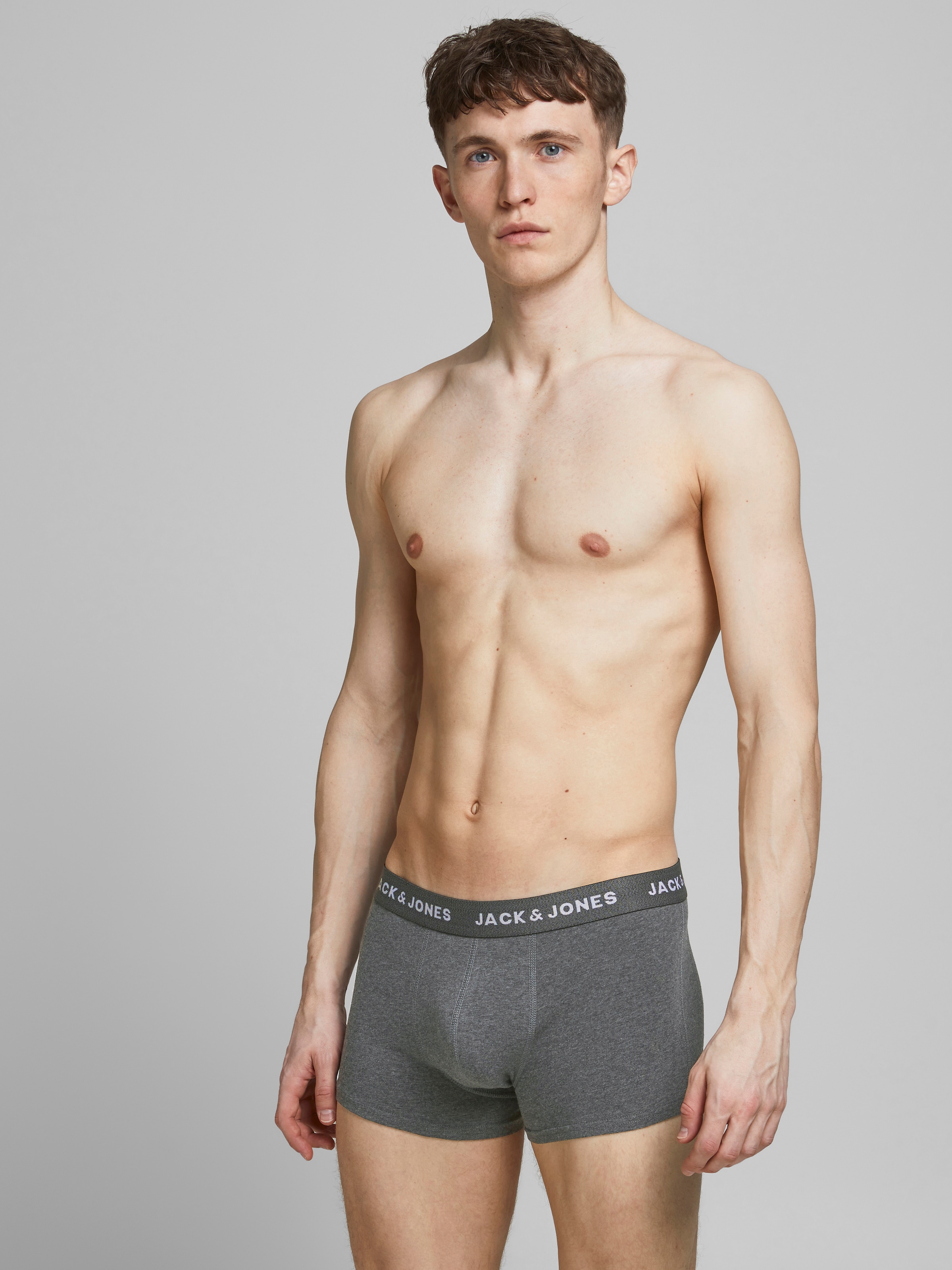 Jack & Jones Tronc »JACSOLID   Stretchkomfort, elastisch, bequem mit sportlichem Look« Packung, 12 cuis bedruckt, modisch, eng anliegend, Baumwollmischung, Bündchen
