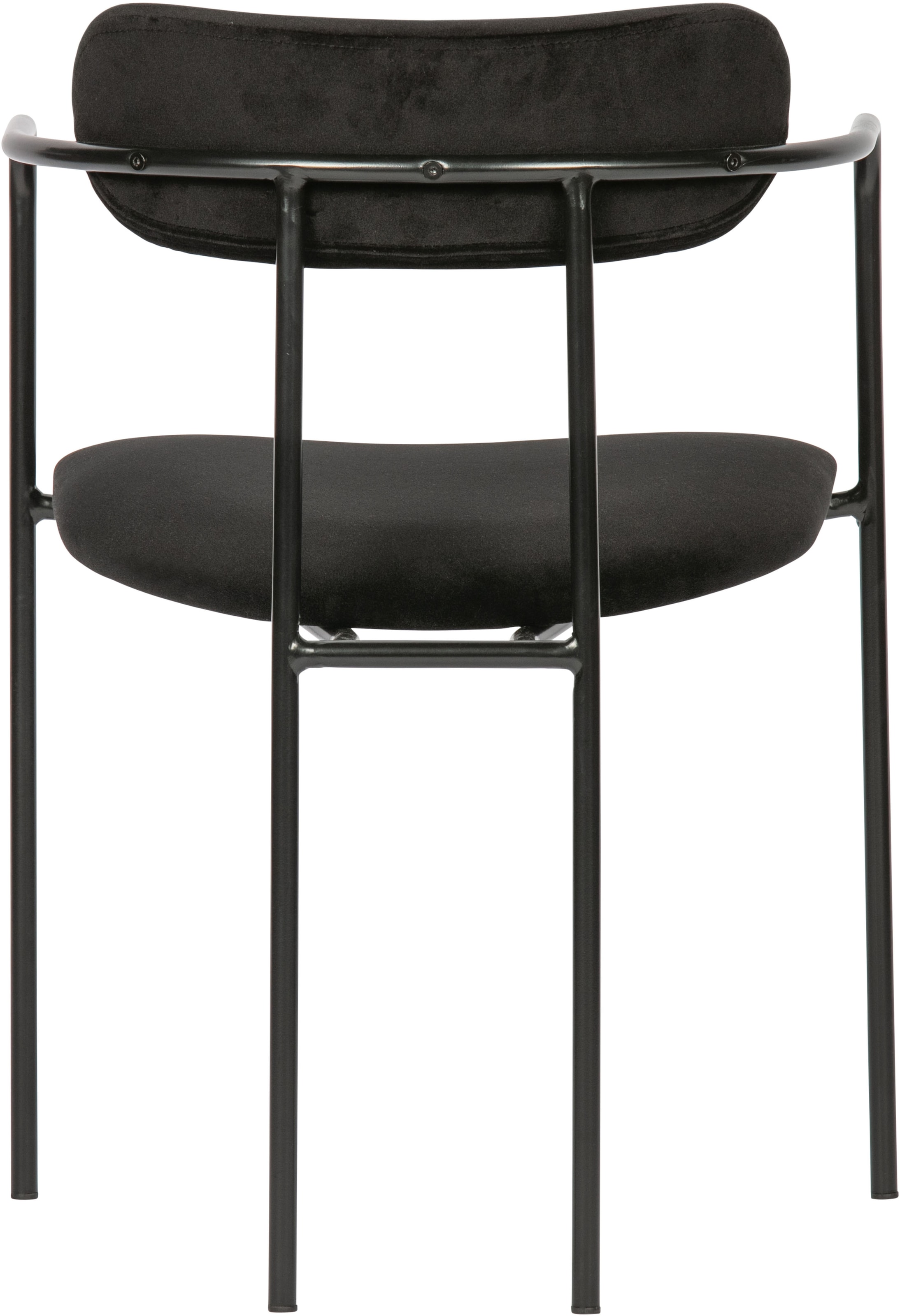 WOOOD Esszimmerstuhl »Ivy stapelbar mit Velvet-Bezug und Eisengestell B 55 x T 54 x H 76 cm« (Set) 2 Stk.Tragkraft 150 kg, Eisengestell, Pfleiglicht