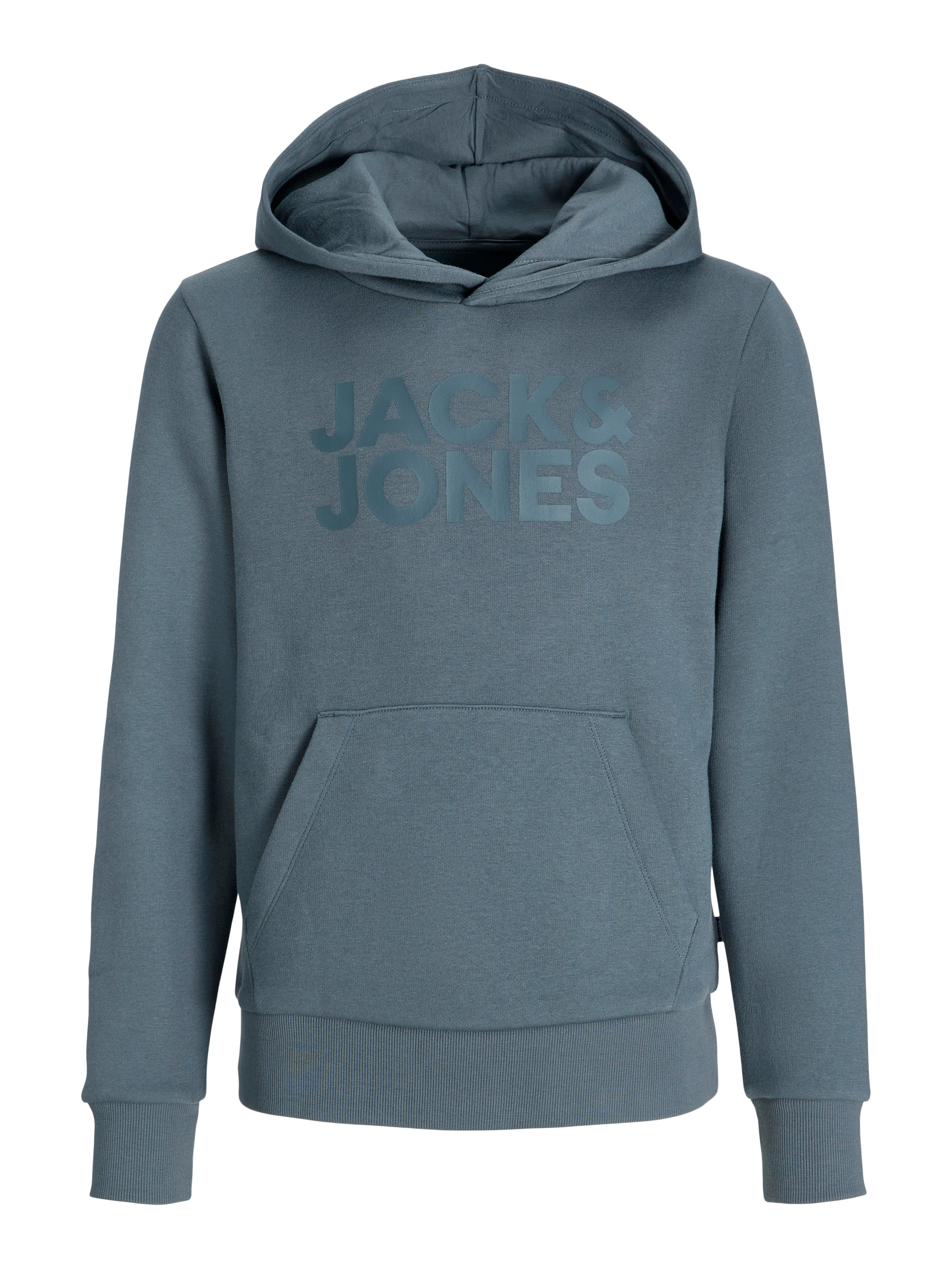 Jack & Jones Junior Kapuzensweatshirt »JJECORP mit Druck, Kängurutasche, pflegeleicht«, bedruckt, modisch, regular fit, Rundhals

