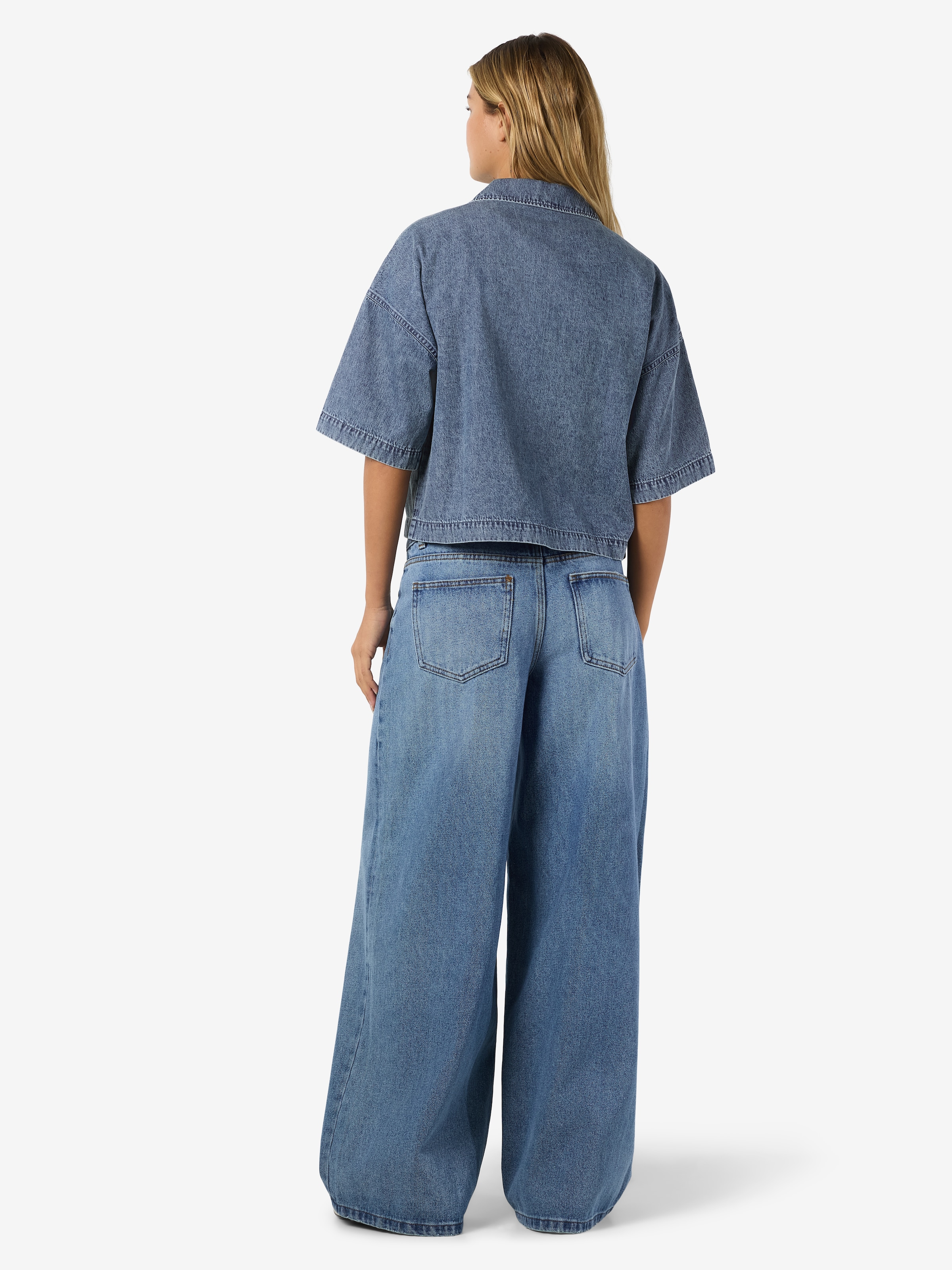 Noisy may Jeansbluse »NMENZA S/S REG CROP SHIRT MG004MB NOOS«