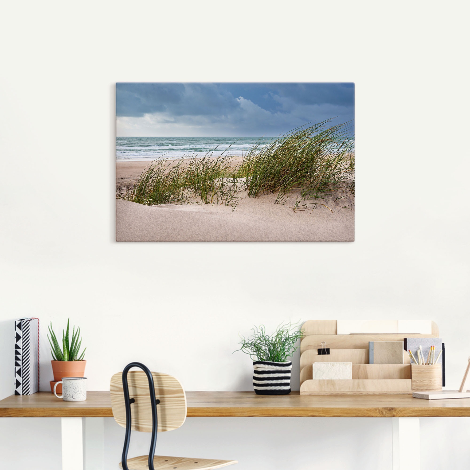 Artland Leinwandbild »Düne und Strand bei Hirtshals Dänemark I« Küstenbilder 1 Stk. tlg. auf Holzrahmen gespannt