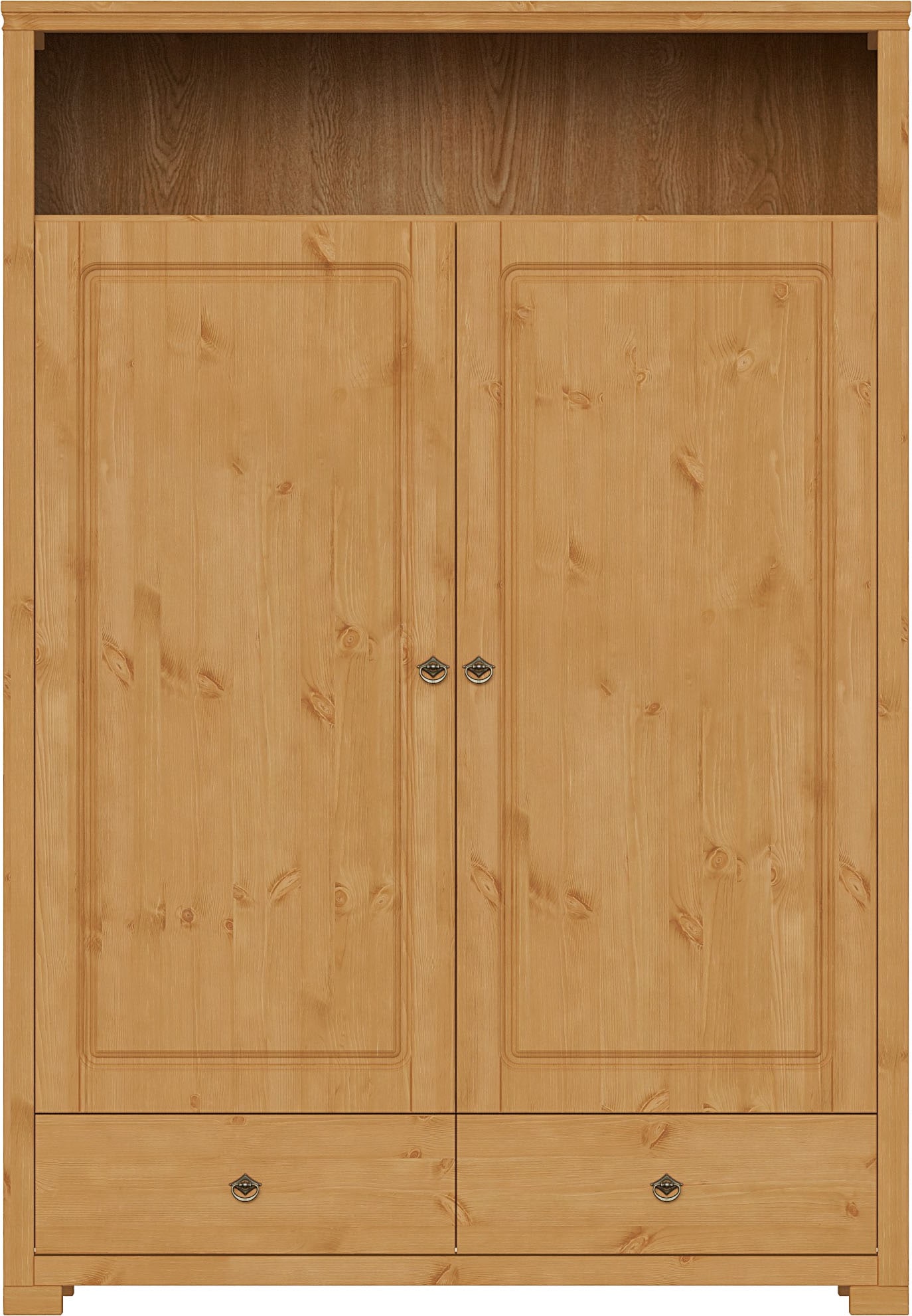 GOODproduct Wäscheschrank »Gotland! Home Office Schrank, Mehrzweckschrank, Büroschrank« H/B/T ca. 180/125/40cm,  mit Ausziehregal, Schublade, stabil + langlebig, Massivholz made in EU