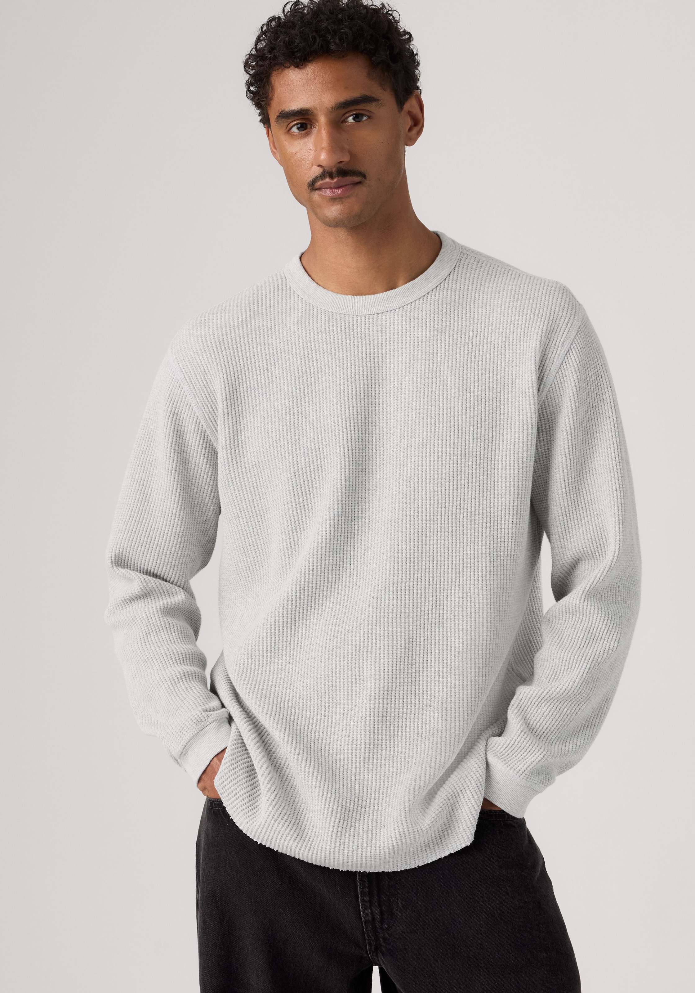 Levi's® Langarmshirt Waffelstrukturmuster