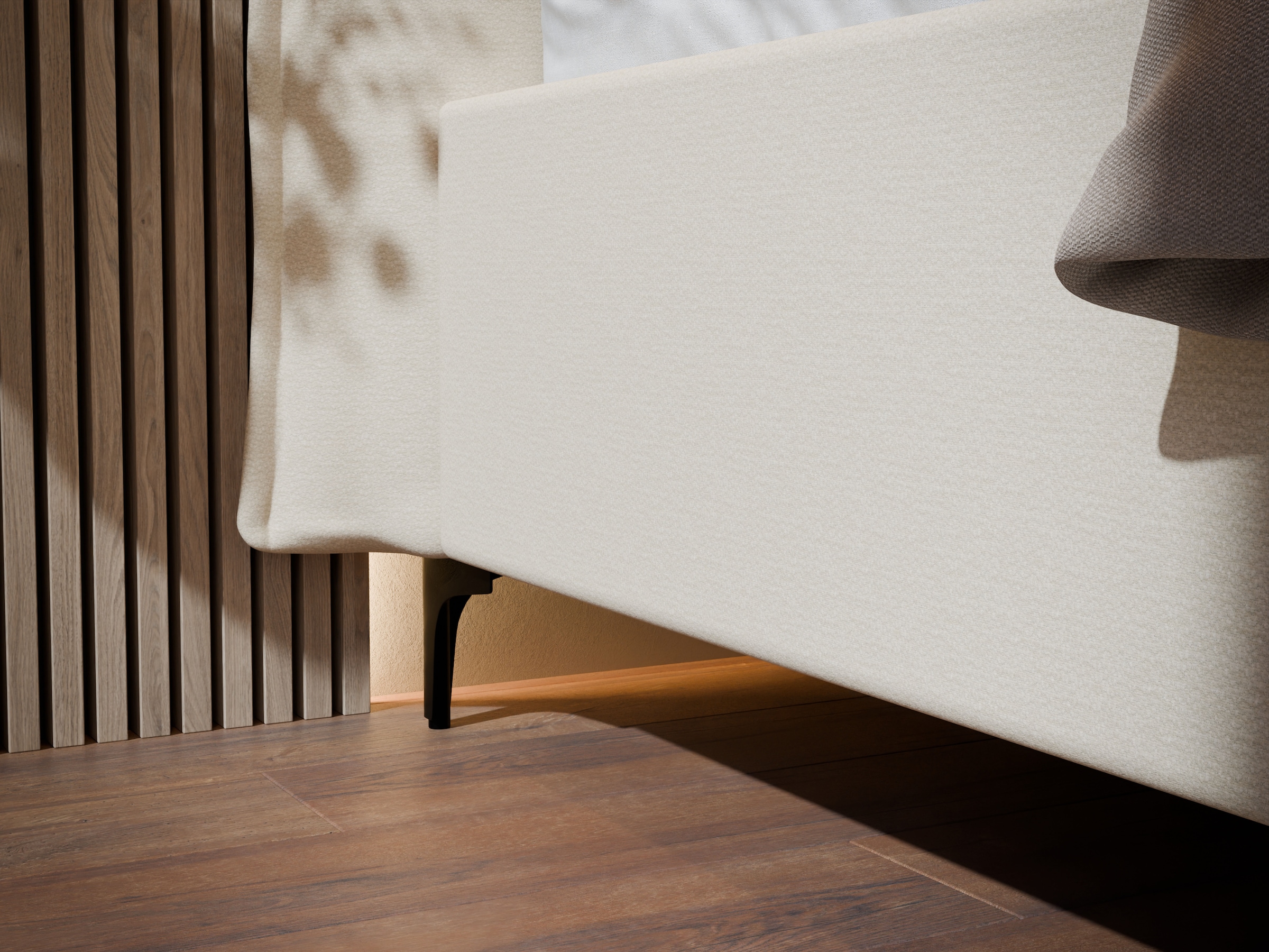 FORTE Lit rembourré »Helsingborg« incl. sommier à lattes, disponible en plusieurs couleurs