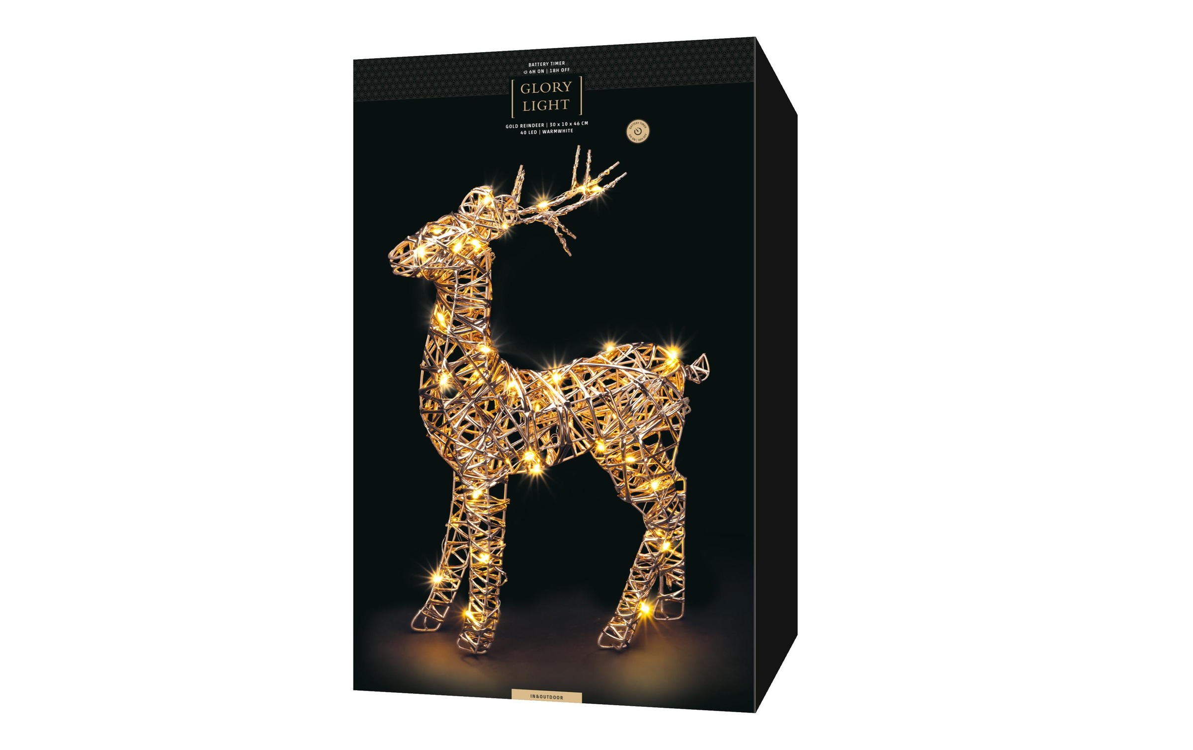 STT Figurine décorative LED »reindeer, 30« blanc chaud