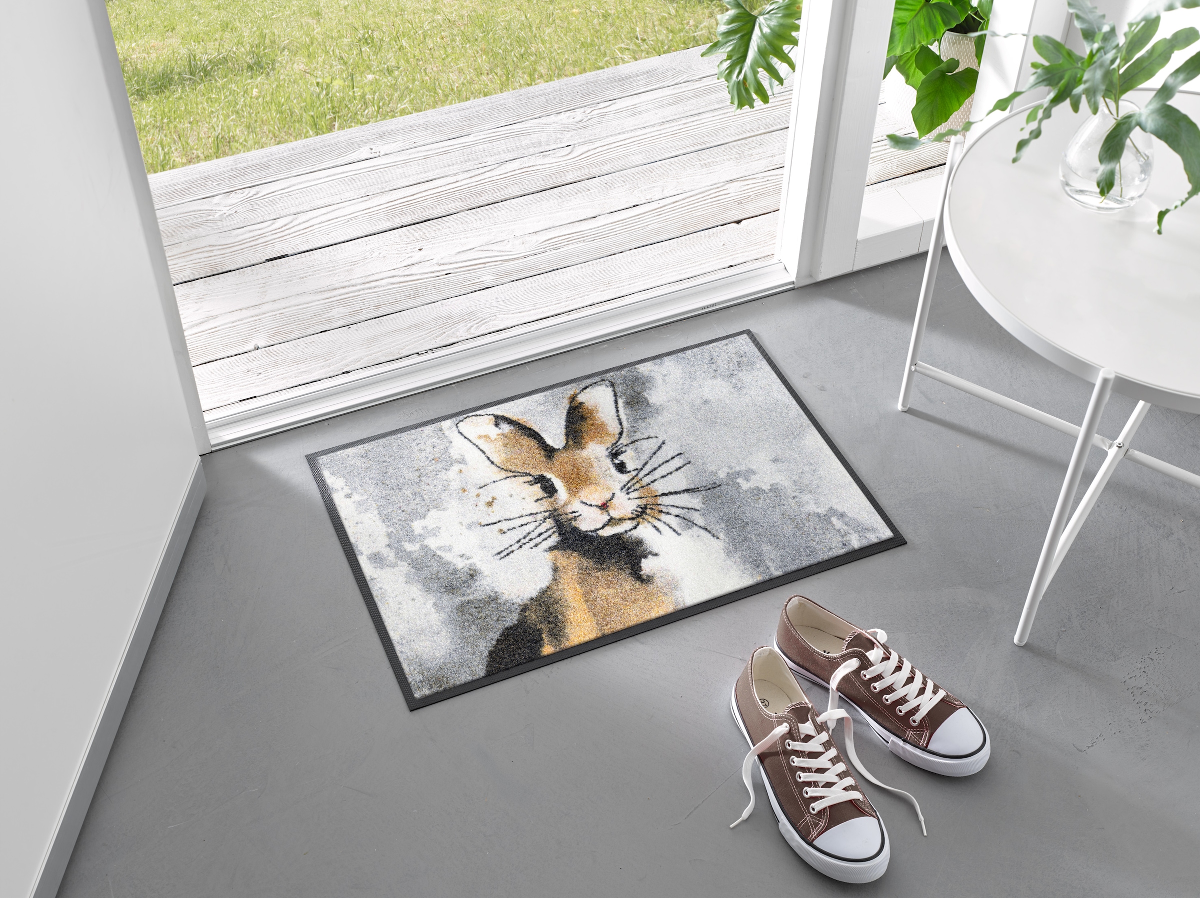 wash+dry by Kleen-Tex Tapis de sol »Hopps« Rectangulaire 7 mm Höhe tapis attrape-saleté, antidérapant, intérieur et extérieur, lavable