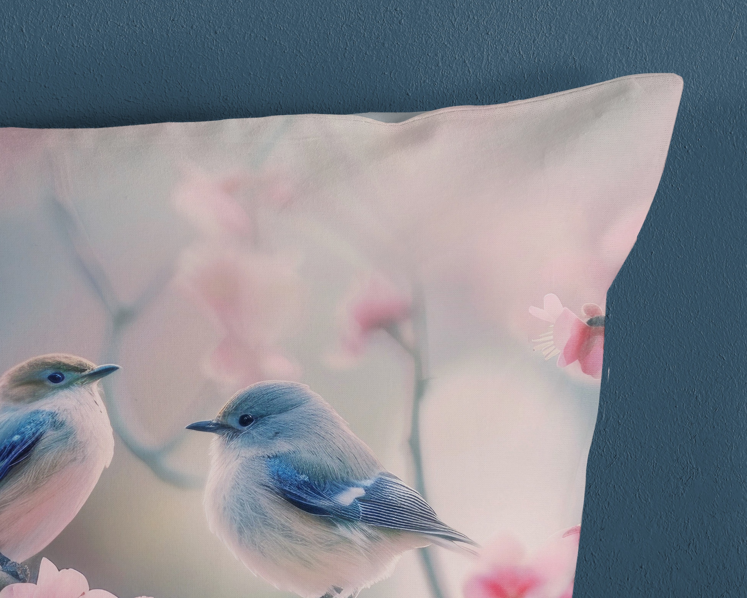 good morning Linge de lit réversible »Hannu« 2 cuis tlg. 100% Baumwolle, Renforcé, Reissverschluss, Wendeoptik, Vogel, Blume