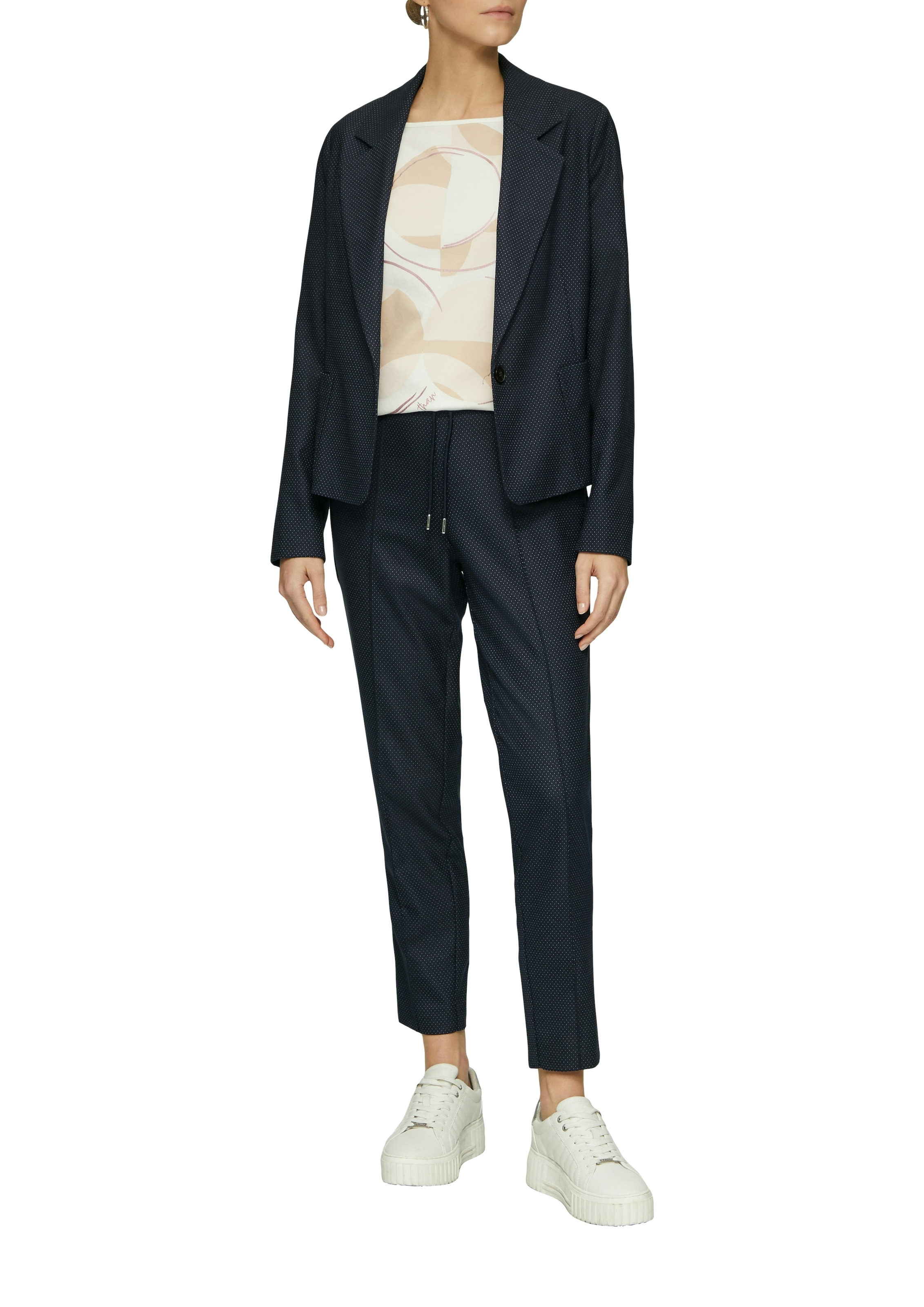 s.Oliver BLACK LABEL Pantalon de jogging  à pois, avec stretch