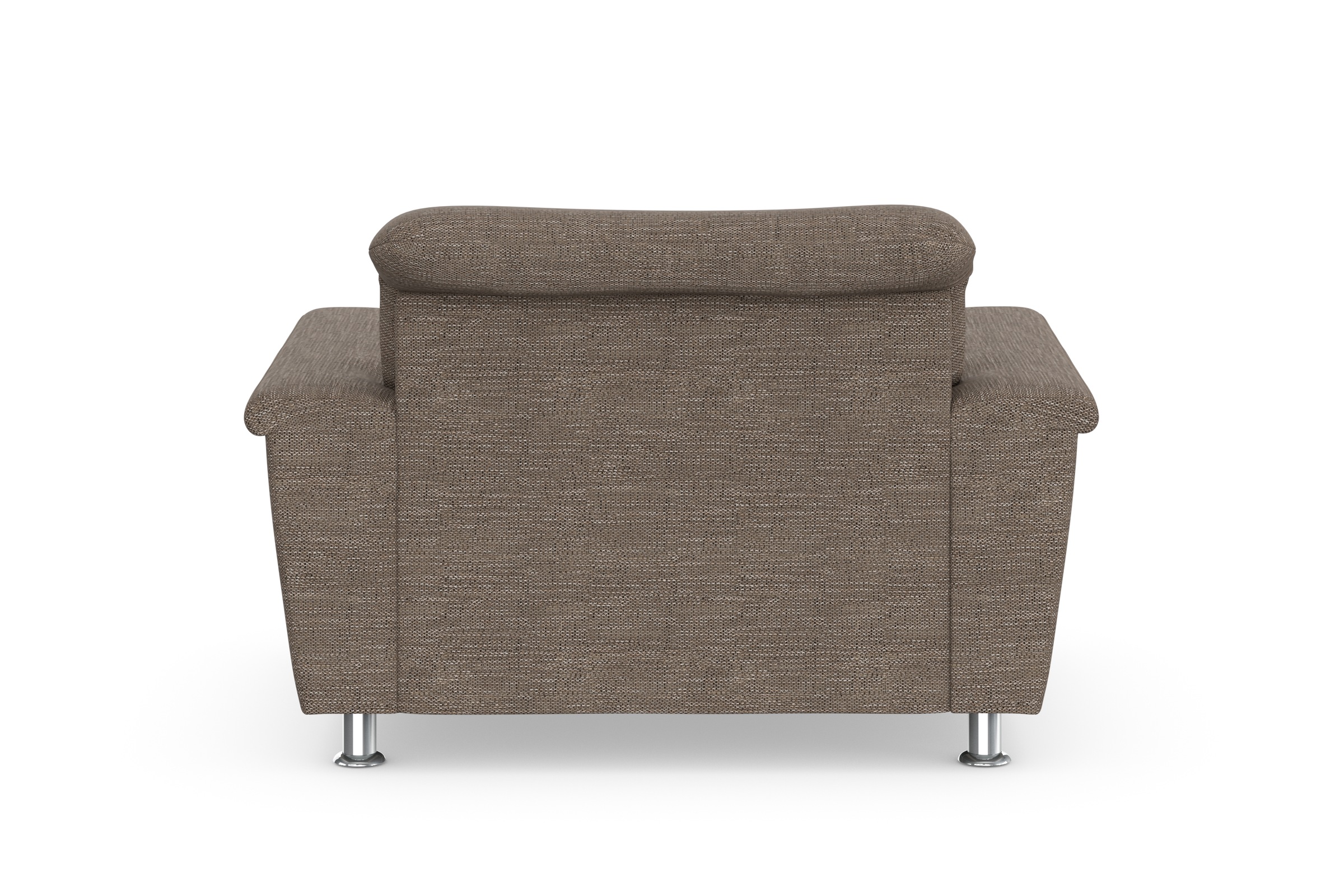 DOMO collection Fauteuil »FRANZI zeitlos & elegant, moderne Sitzheftung« option avec réglage de la tête, accoudoirs confortables, pieds chromés