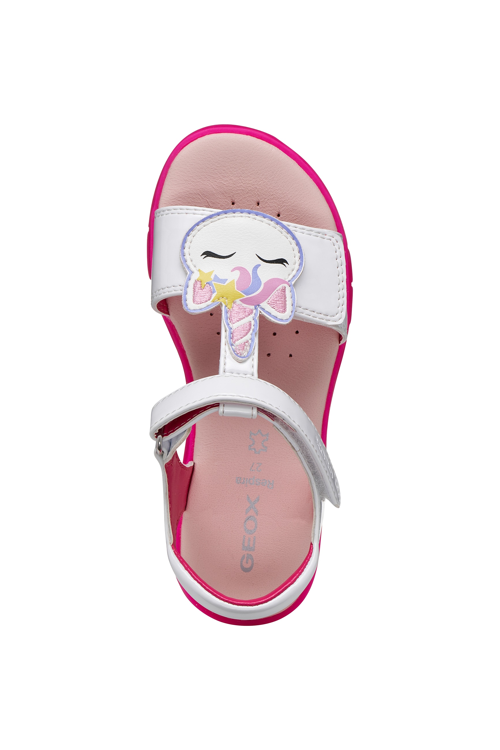 Geox Sandale »J SANDAL JOYFOOT GIR«  Sommerschuh, Klettschuh, Grössenschablone zum Download