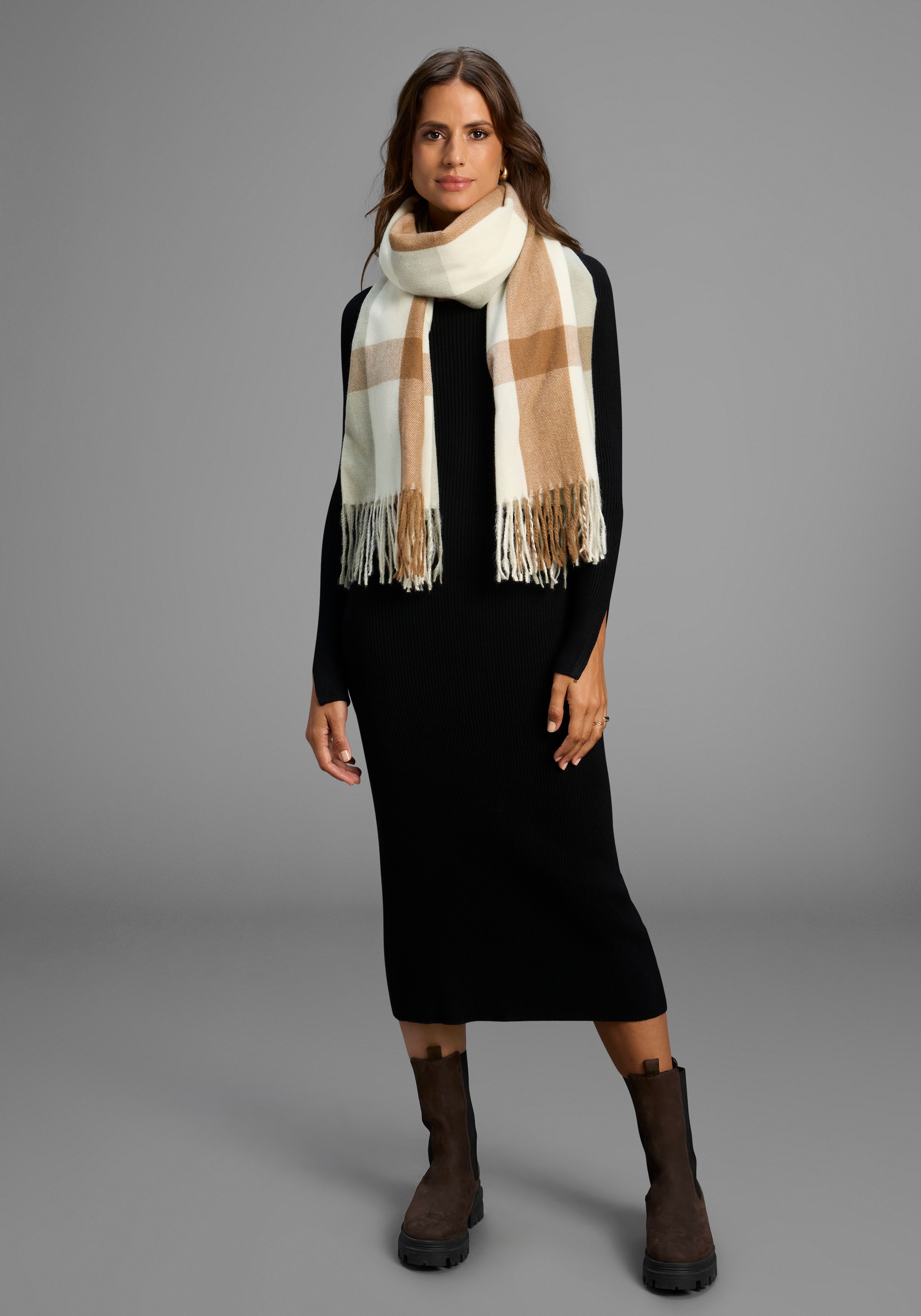 Laura Scott Foulard de mode im klassischen Karo-Design in modischen Farbekombinationen - NEW