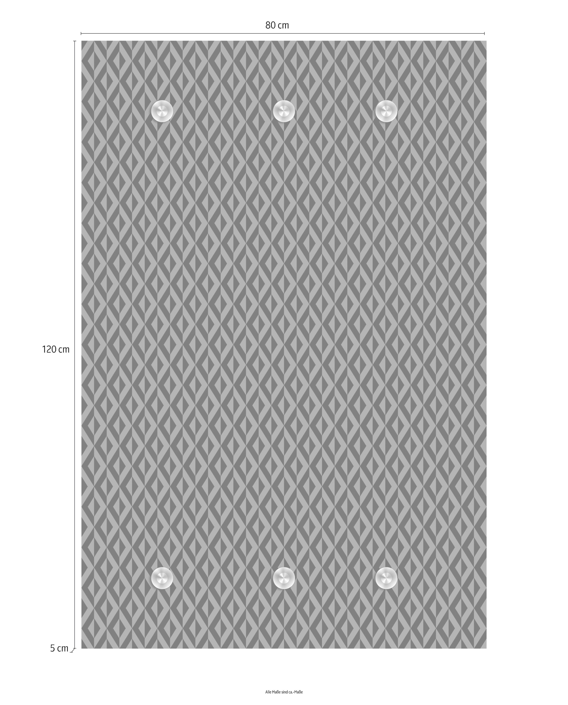 queence Garderobenleiste »Muster« mit 6 Haken, 80 x 120 cm