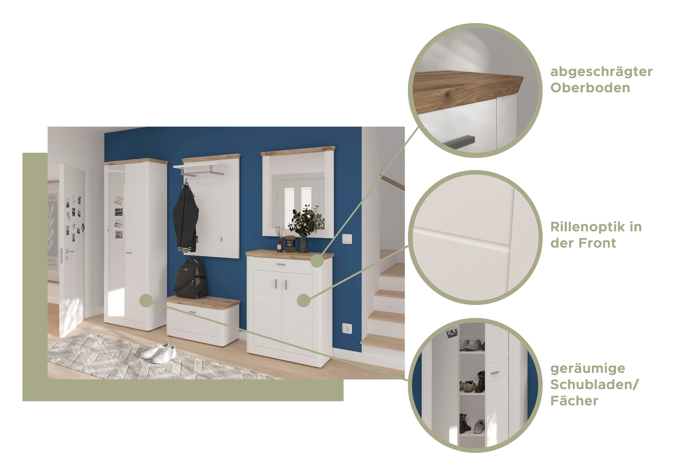 Home affaire Garderobenspiegel »Halmstad« Breite ca. 79 cm