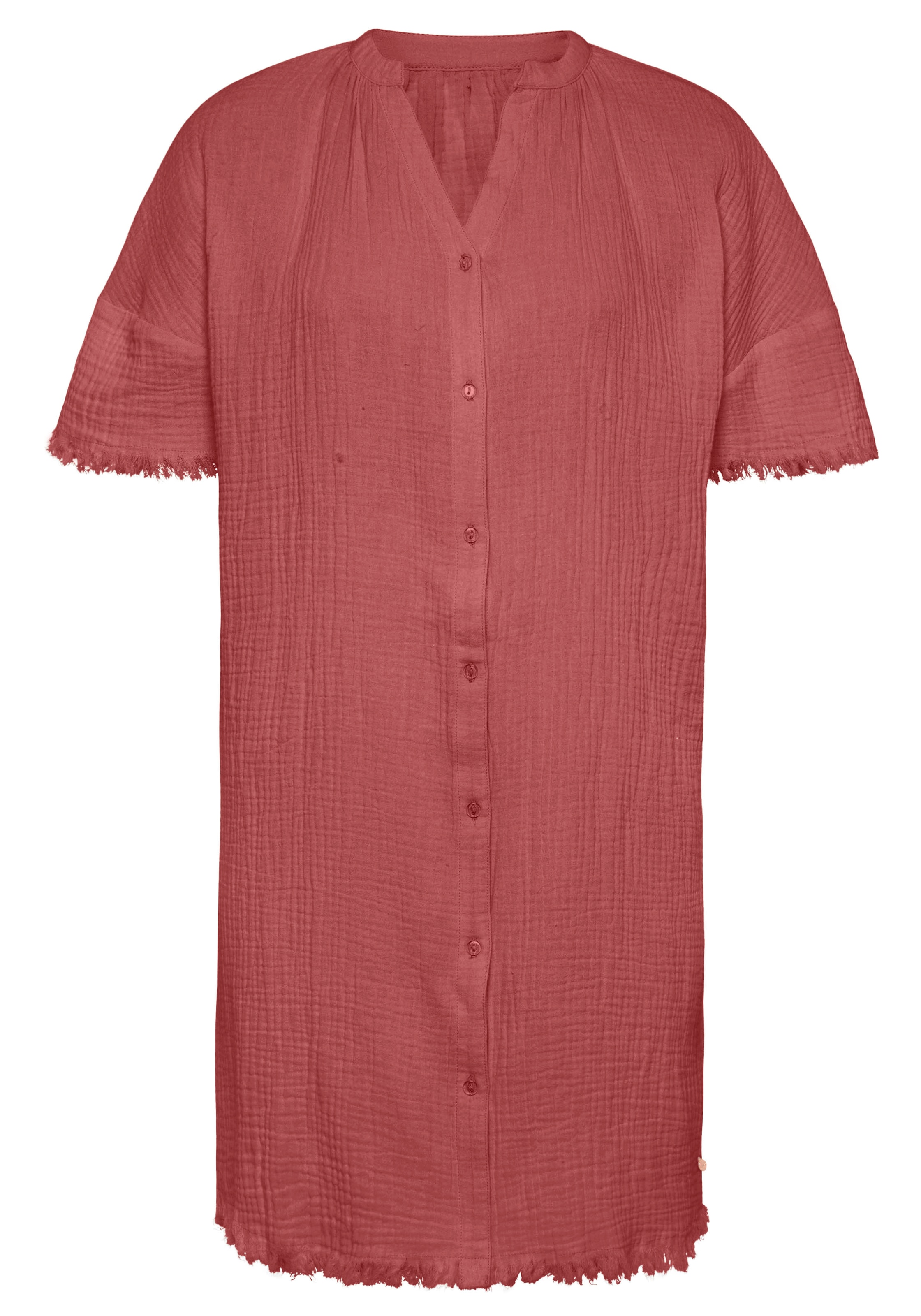 s.Oliver Chemise de nuit aus gewebtem Musselinstoff