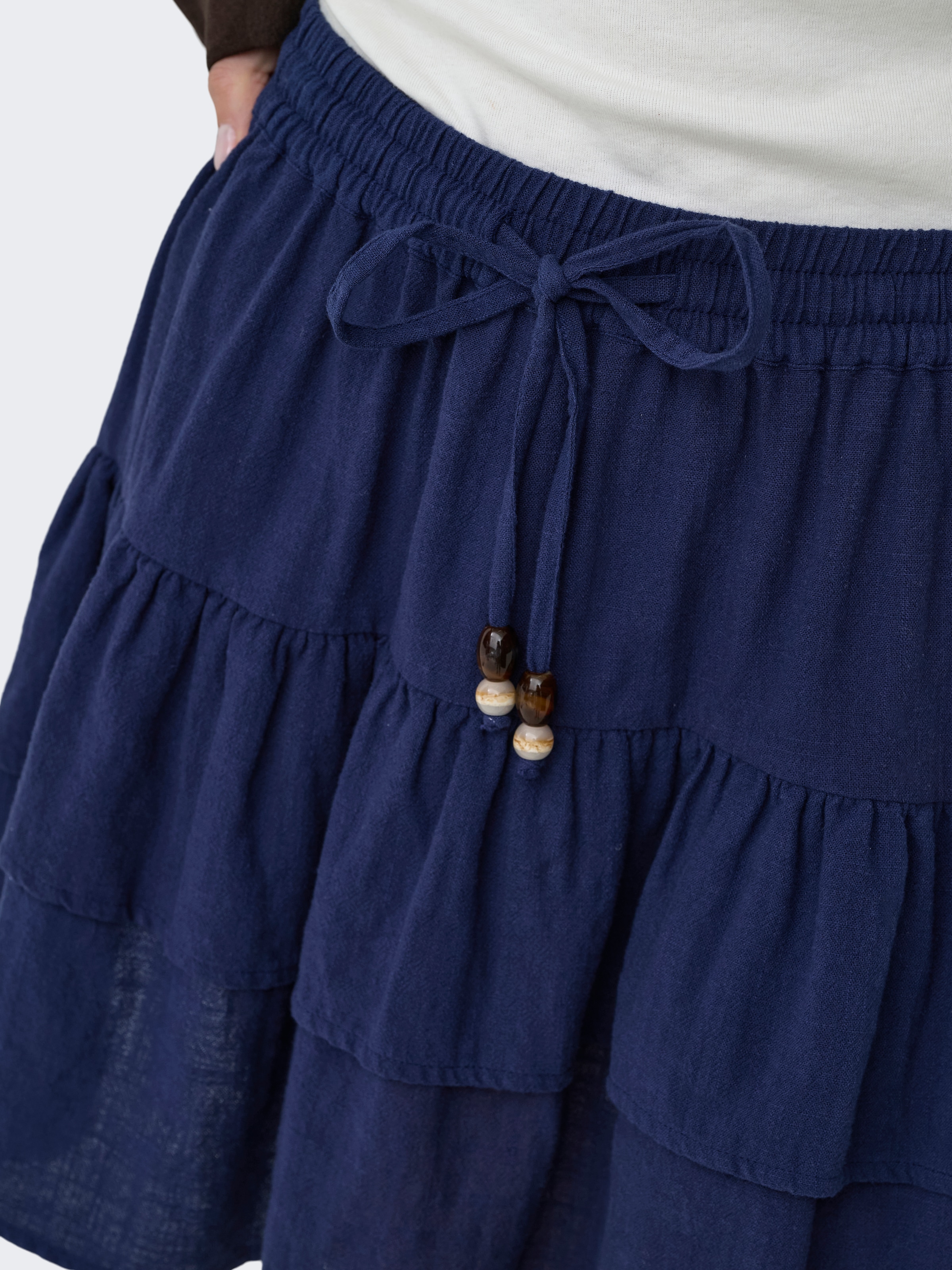ONLY Minirock »ONLSWAR STRING SHORT SKIRT WVN« Baumwolle