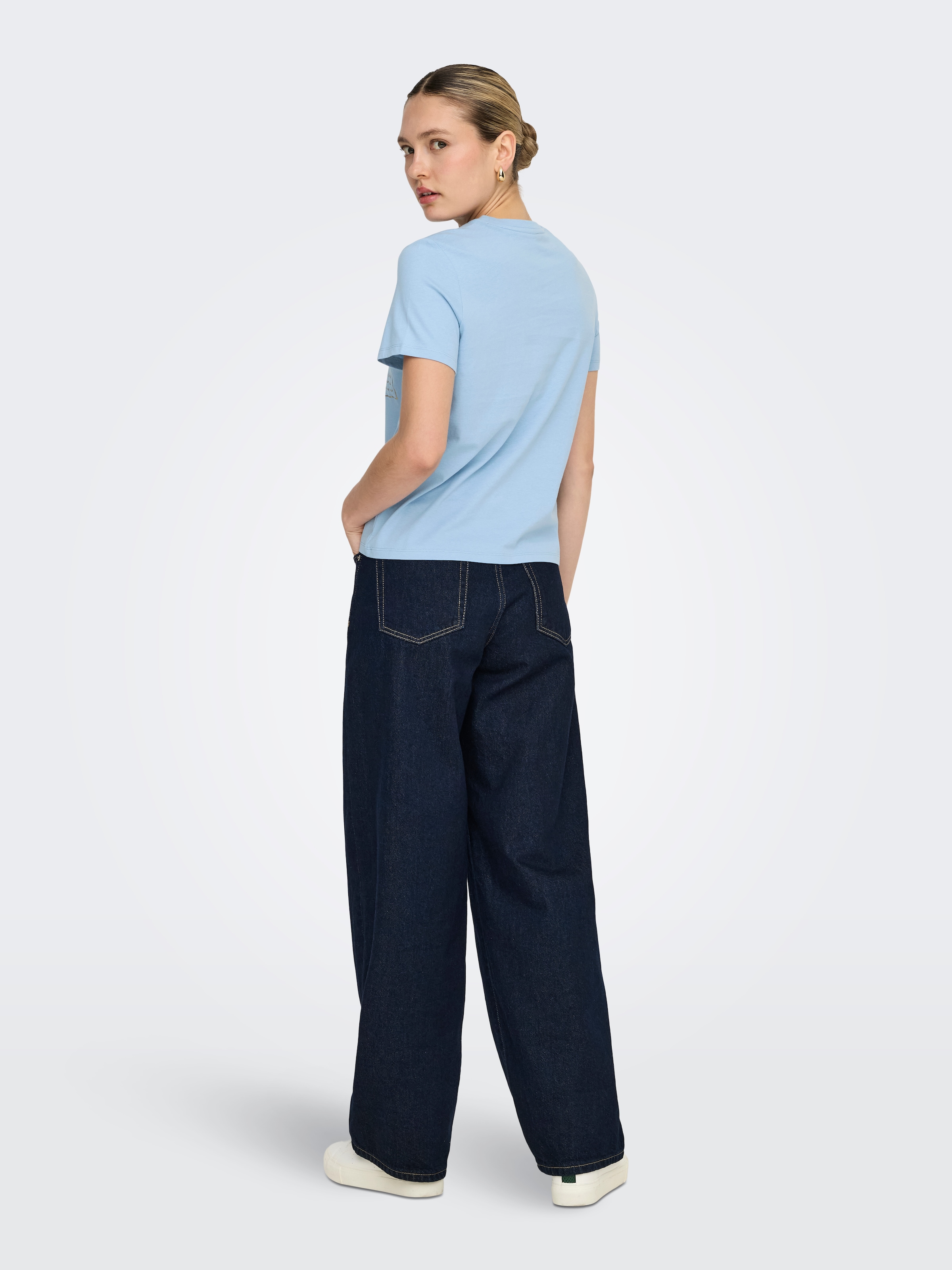 ONLY Kurzarmshirt »ONLAMBERDINE S/S PRINT TOP BOX JRS« Baumwolle, regular fit, Rundhals