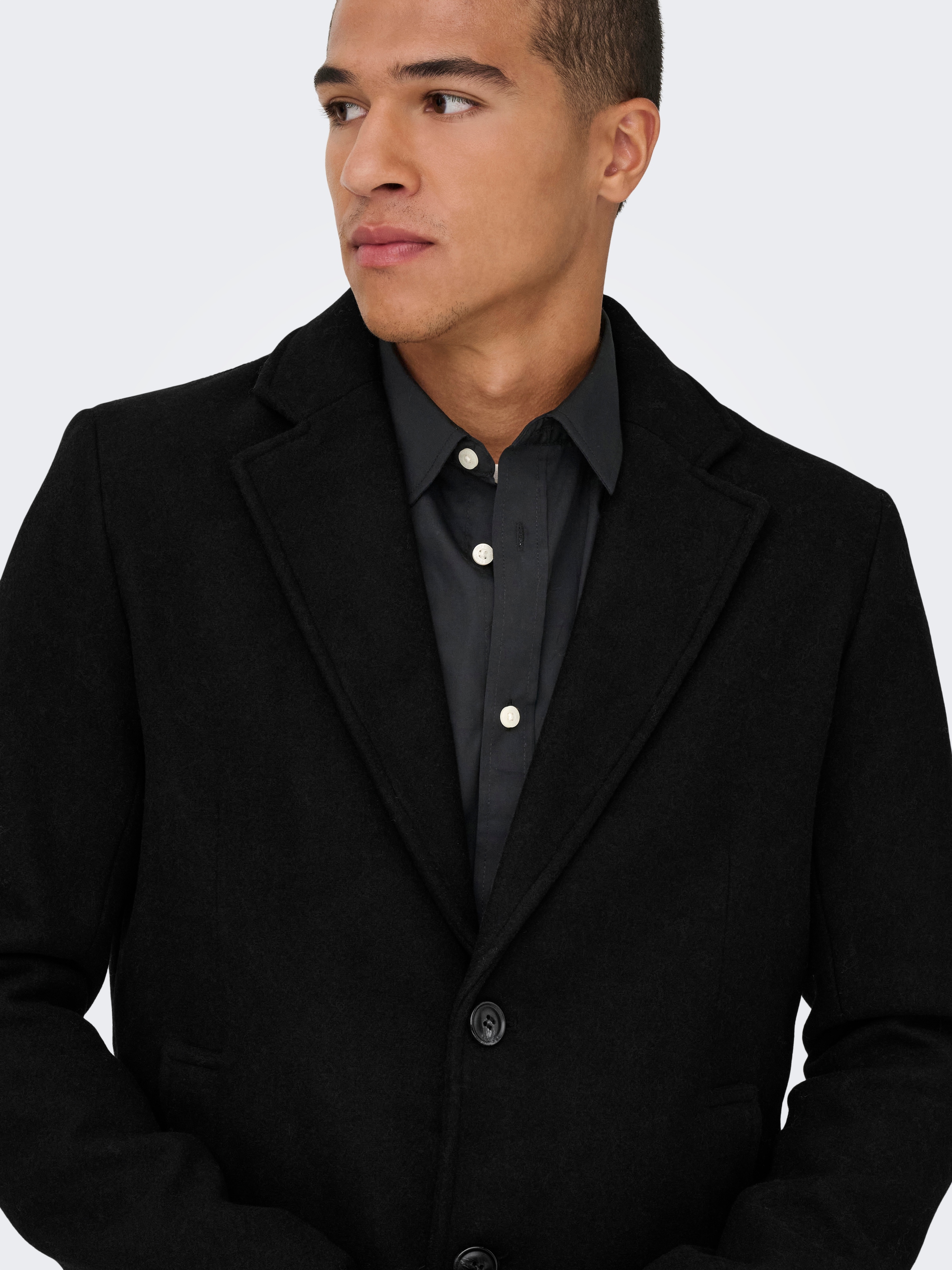 ONLY & SONS Langmantel »ONSMATTHEW WOOL COAT OTW NOOS« mit Wolle