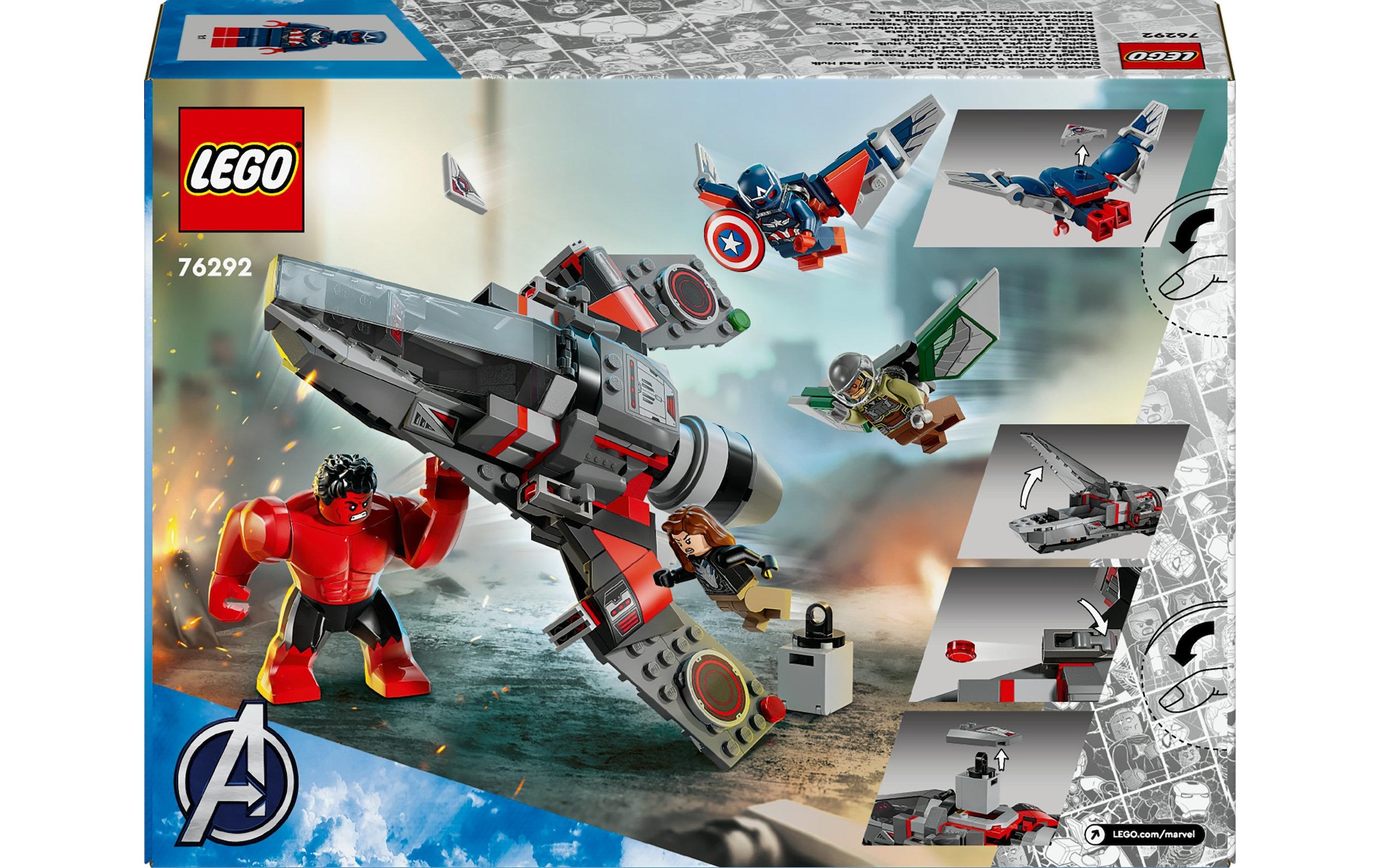 LEGO® Spielbausteine »Showdown zwischen Captain America und Red Hulk 76292«
