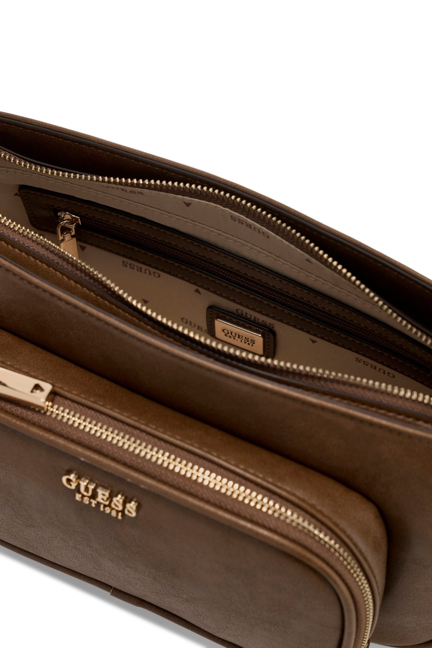 Guess Sac à bandoulière »BRONNA SHOULDER BAG« sac à main pour femme, sac bandoulière, avec poche avant zippée