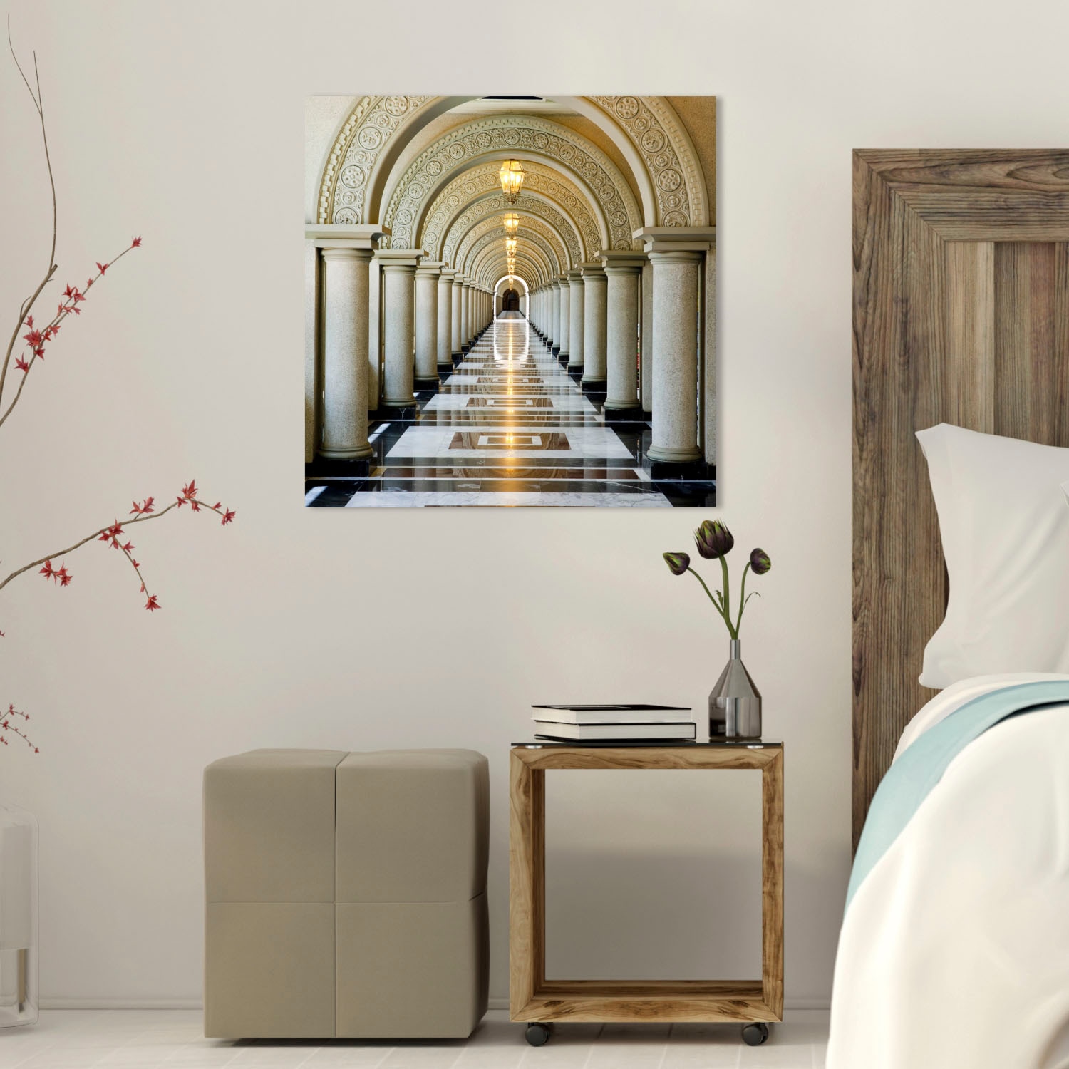 queence Tableau en verre acrylique »Durchgang« Fine Art-Print in Galeriequalität