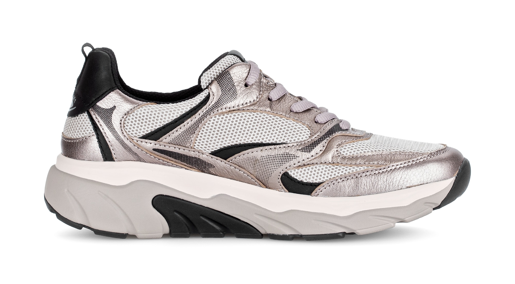 rollingsoft Baskets compensées  chaussure de loisir, chaussure basse, chaussure à lacets avec semelle intérieure amovible