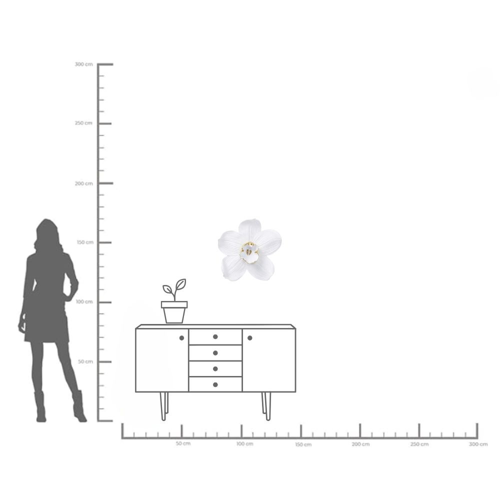 Kare Design Wanddekoobjekt »Wandschmuck Orchid Weiss 54cm«