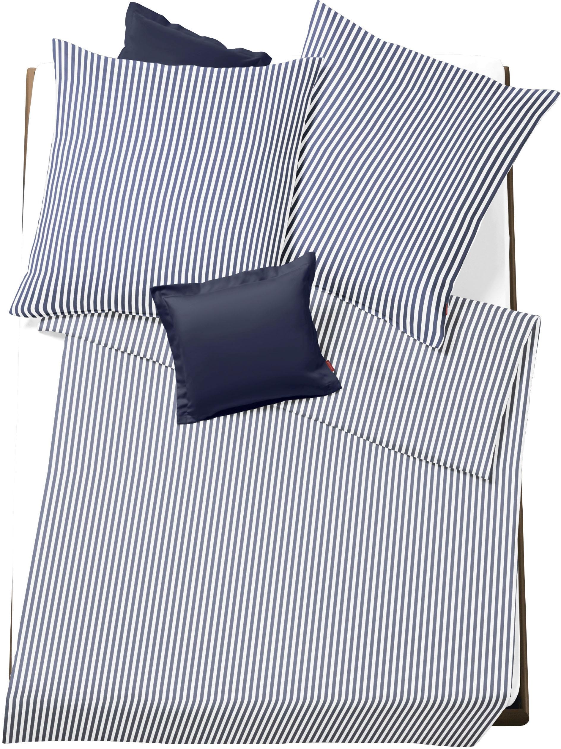 fleuresse Linge de lit »Rio« 2 cuis Feine buntgewebte Seersucker-Bettwäsche mit Reissverschluss