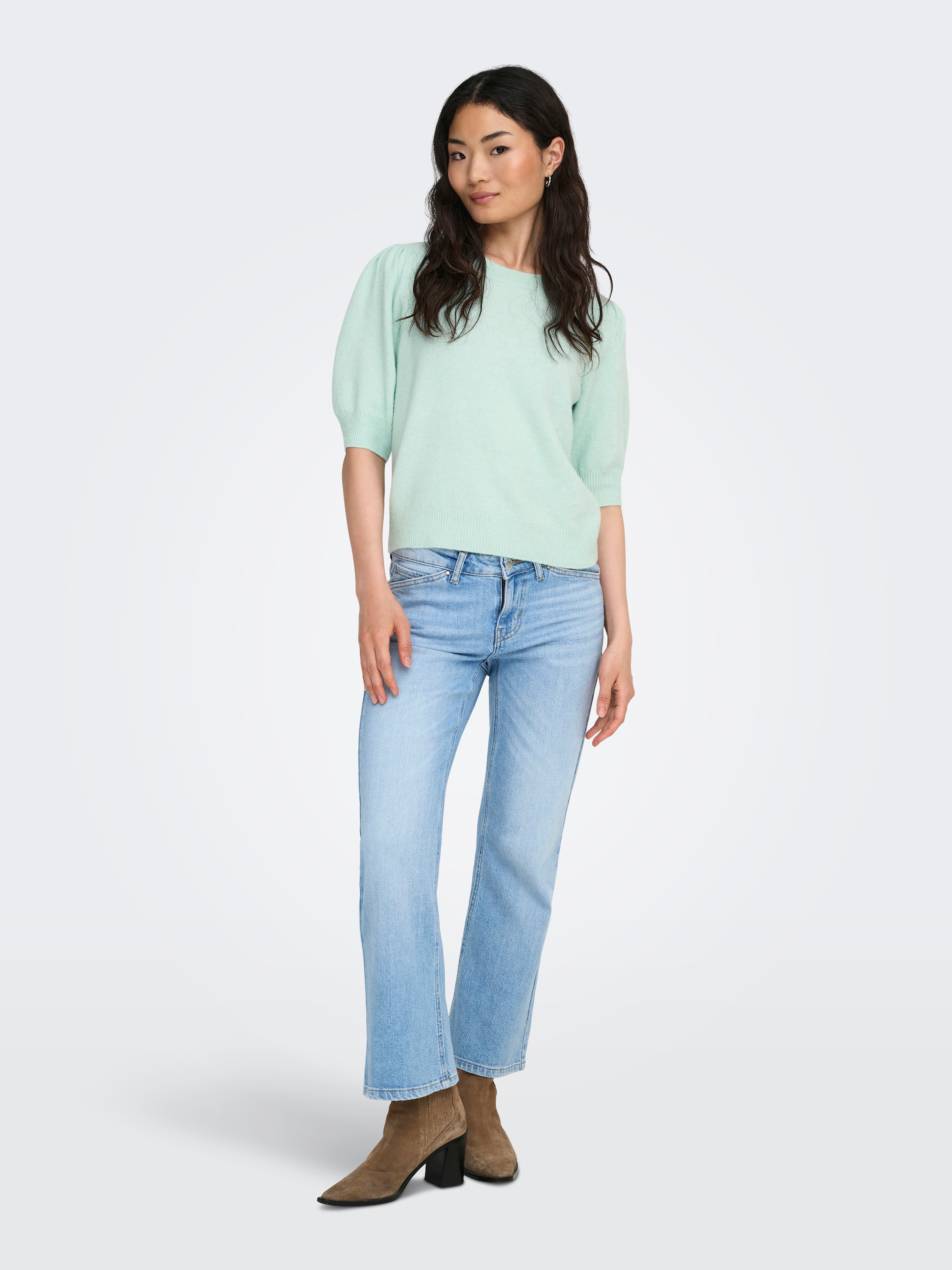 ONLY Pull en tricot »ONLRICA LIFE 2/4 PULLOVER KNT NOOS« mélange de matériaux, coupe régulière