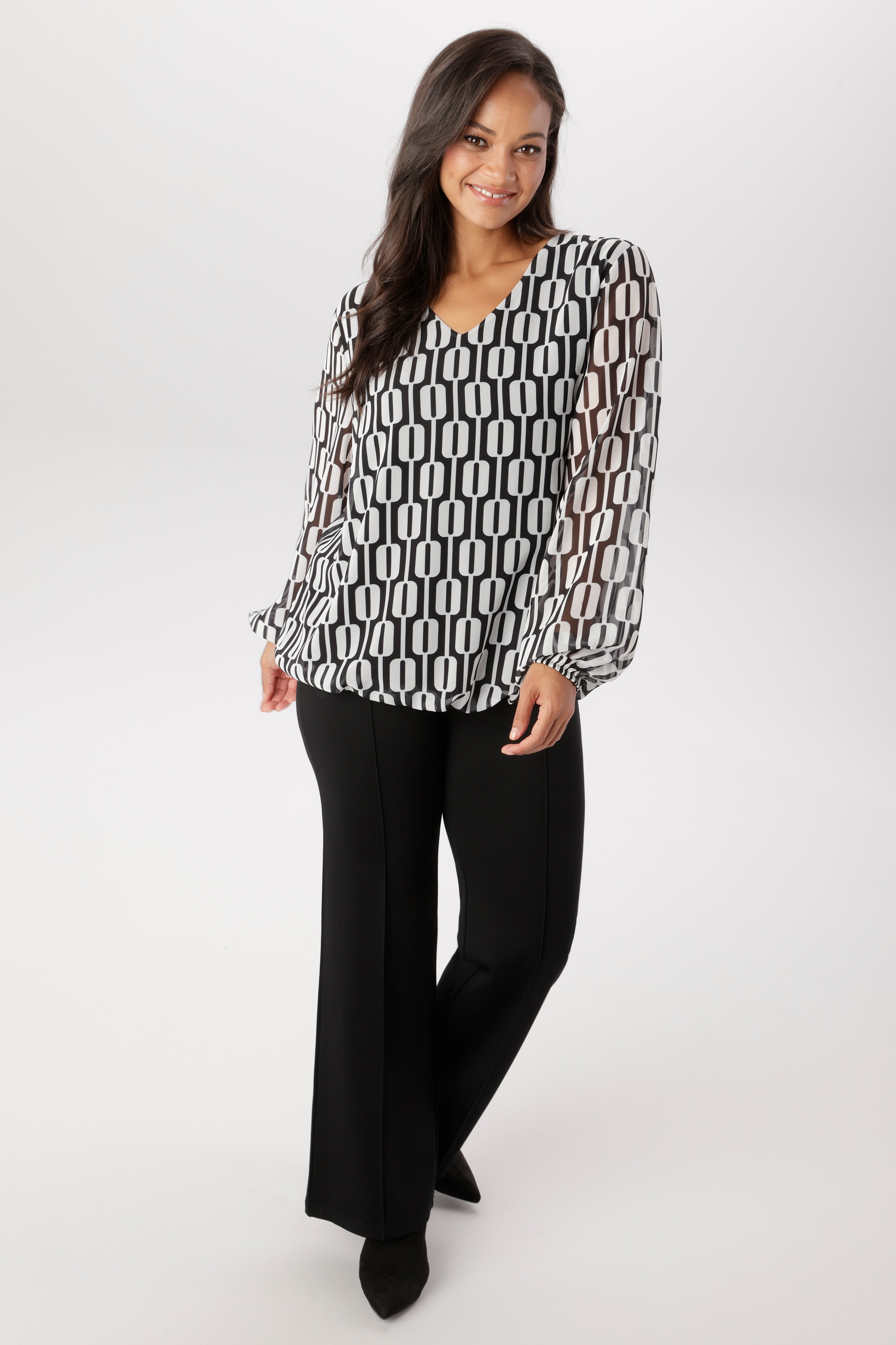 Aniston PLUS Blouse à enfiler mit grafischen Druck