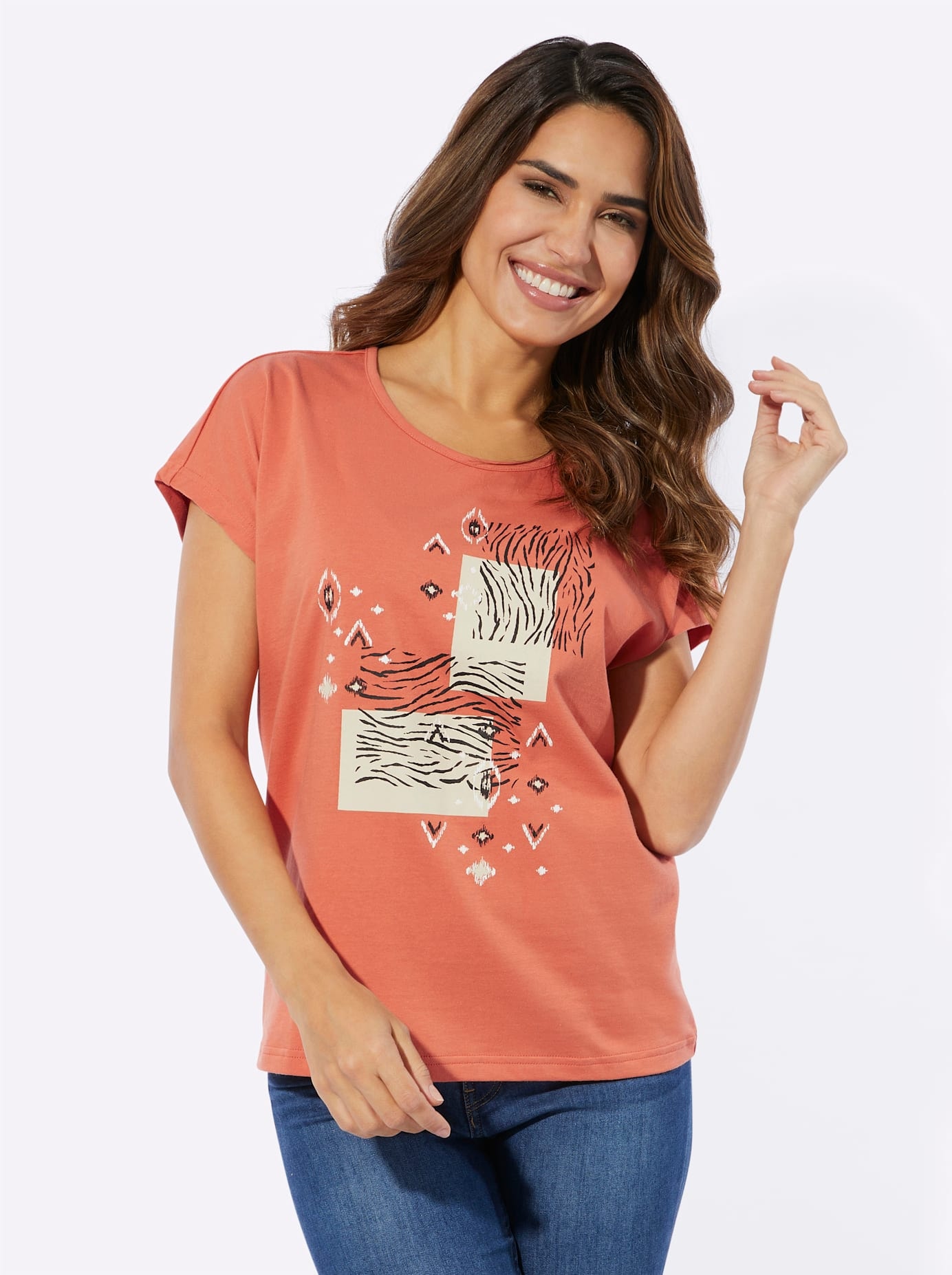 Classic Basics Shirt à col rond »Rundhals-Shirt« 1 cuis