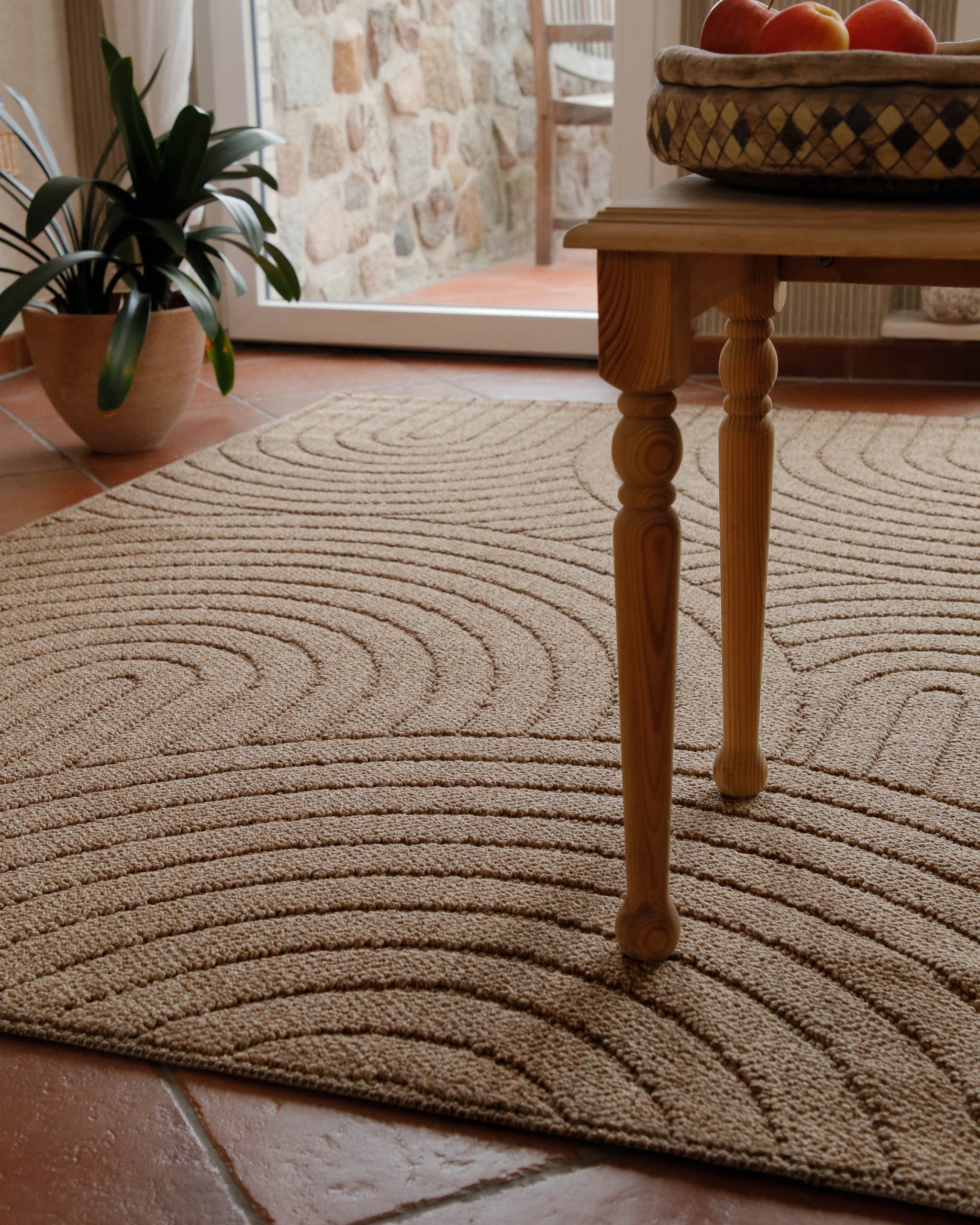 Wecon home Tapis »Monoq« Rectangulaire 12 mm Höhe Flachgewebe, wetterfest, Retro Design, robust, In- & Outdoor Teppich