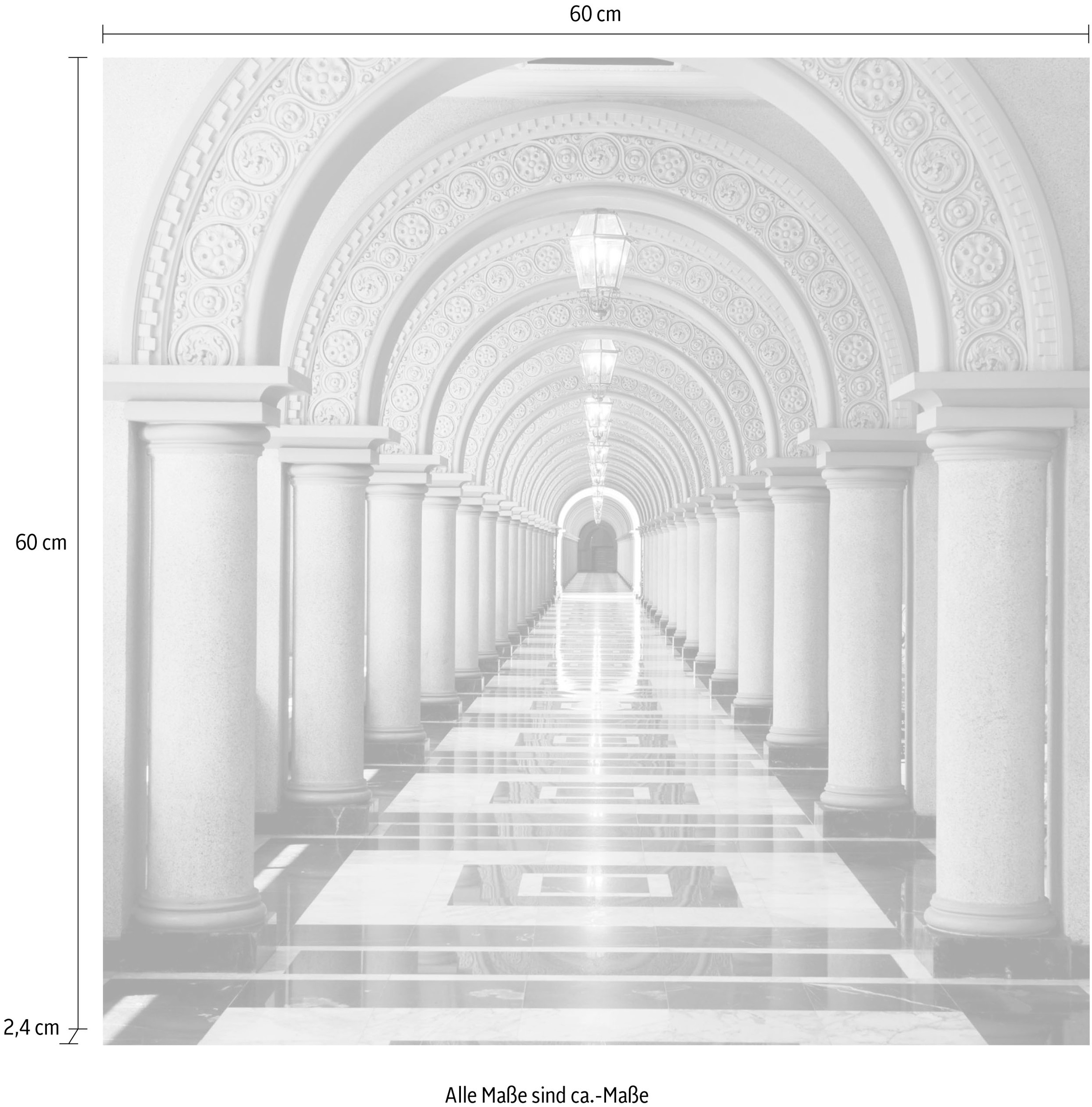 queence Tableau en verre acrylique »Durchgang« Fine Art-Print in Galeriequalität