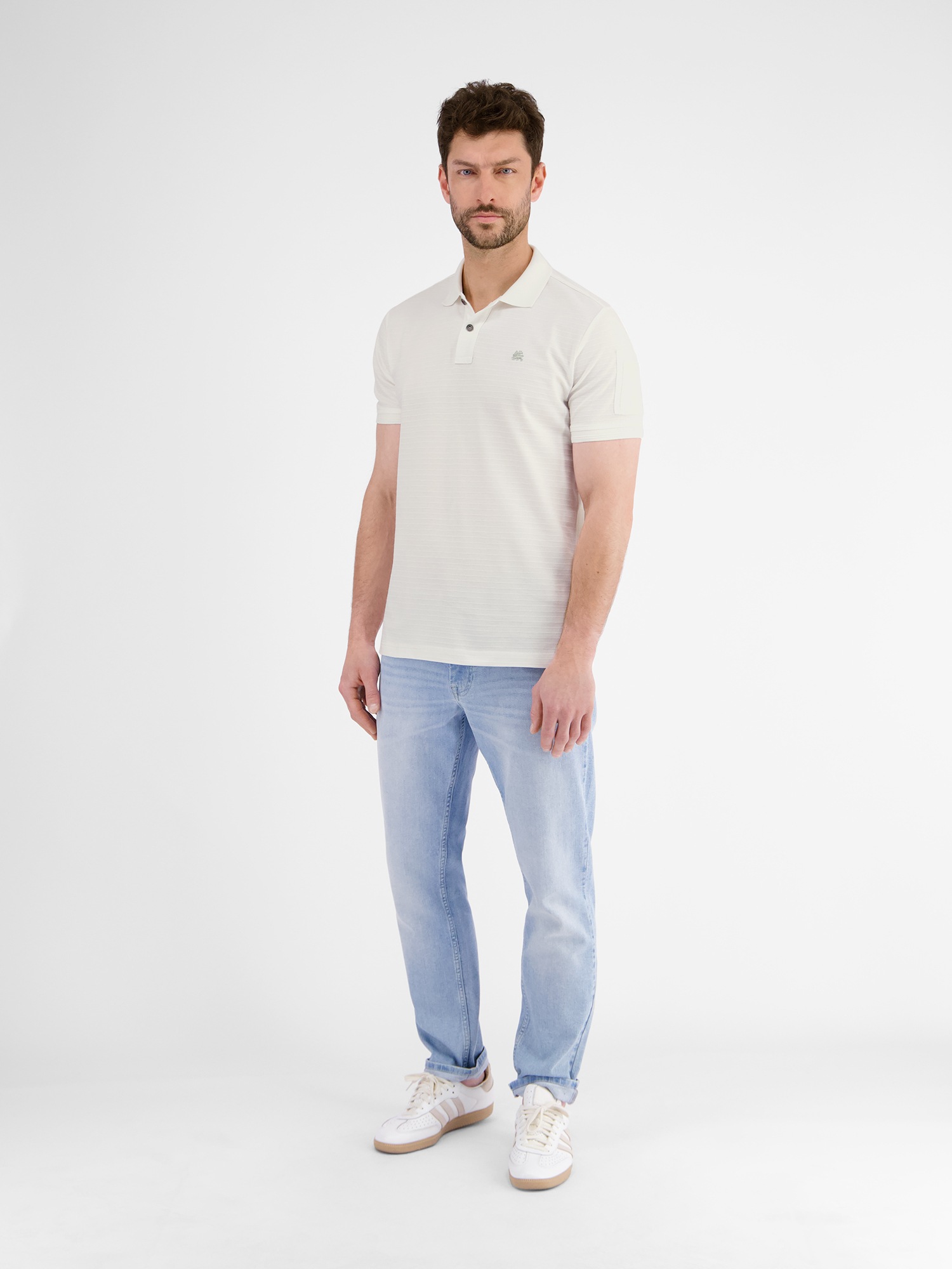 LERROS Polo »Herren Poloshirt, tonal gestreift«
