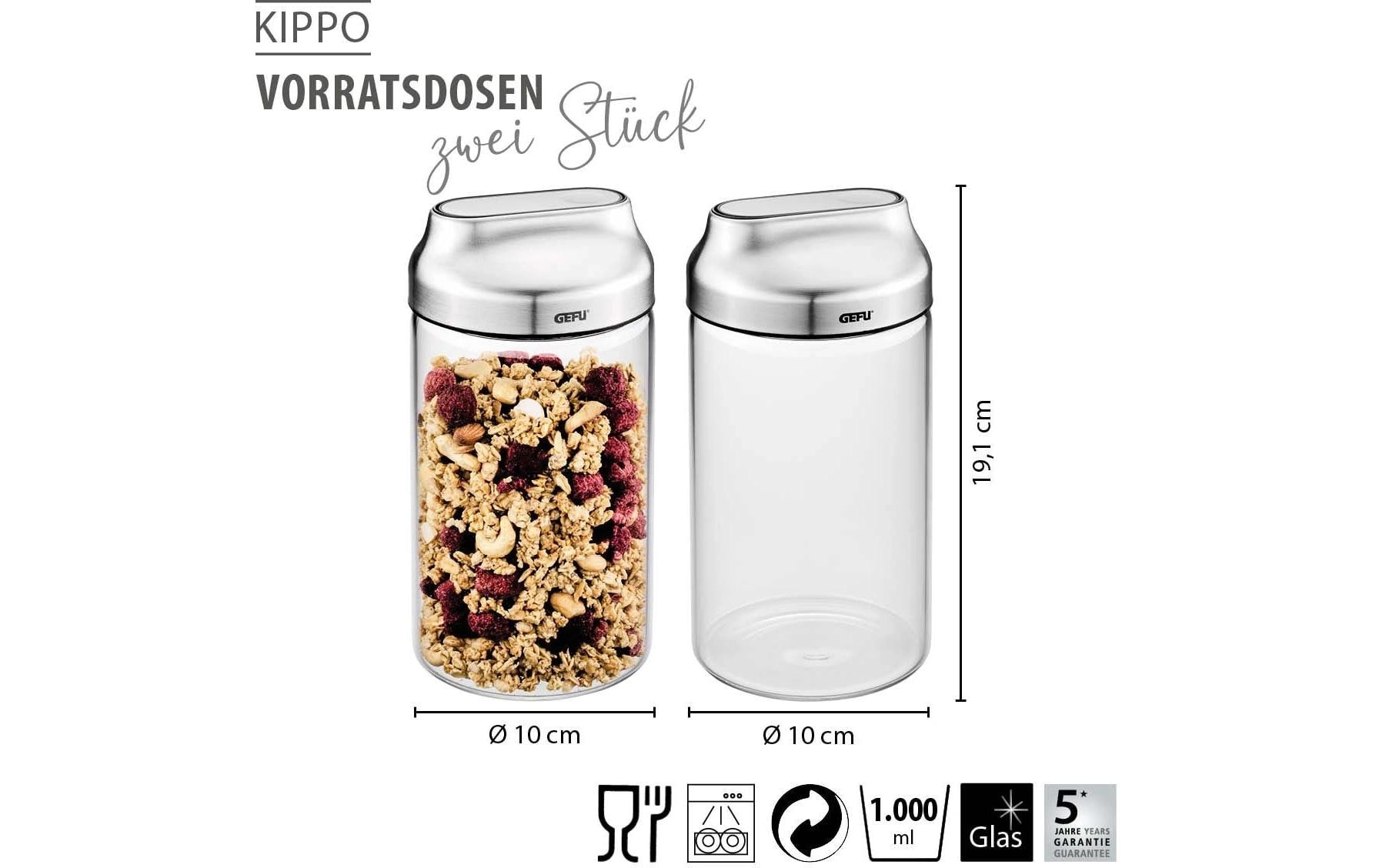 GEFU Vorratsdose »Kippo 2 x 1 l« 2 tlg.