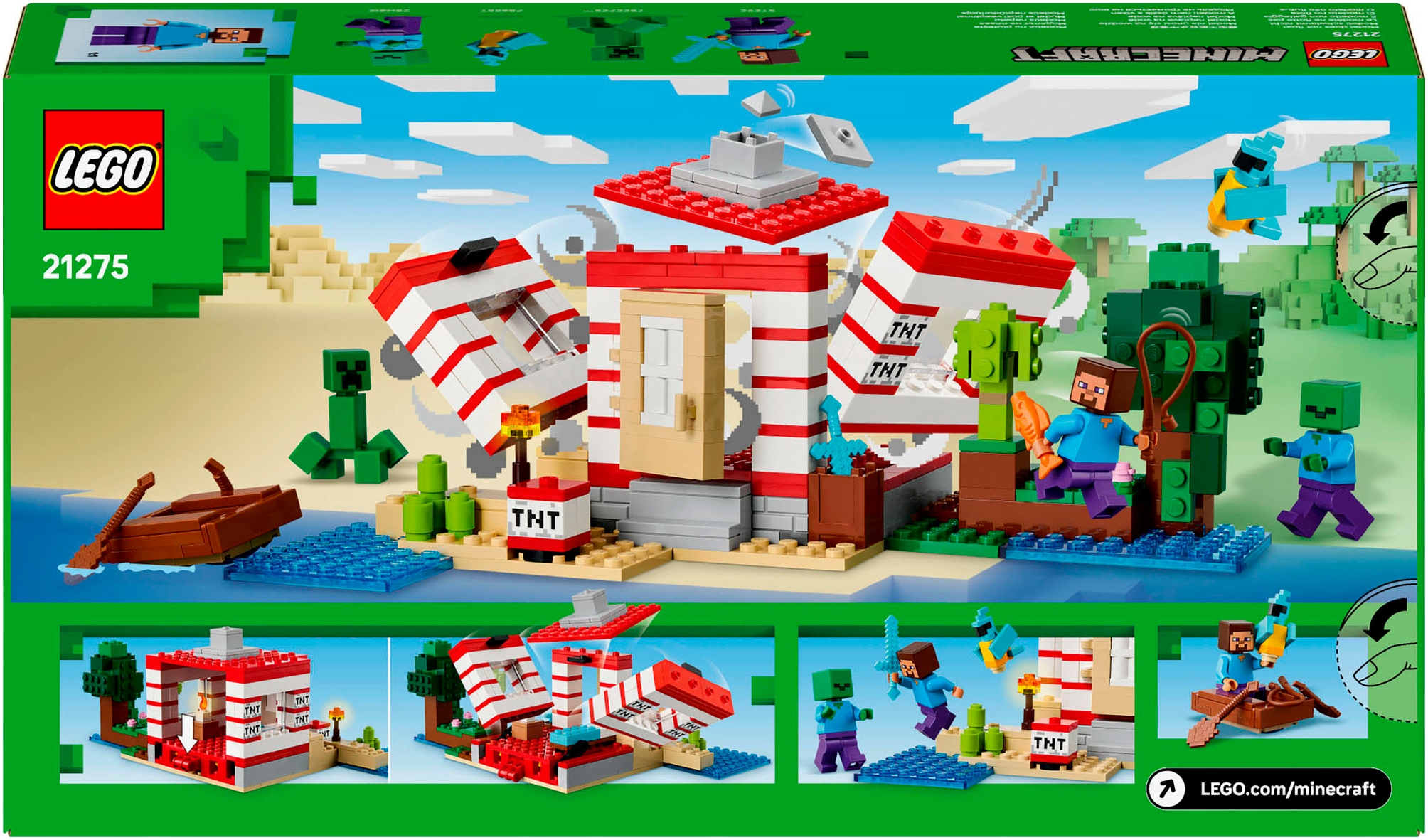 LEGO® Konstruktionsspielsteine »Das TNT-Dschungelhaus (21275), LEGO Minecraft« Made in Europe