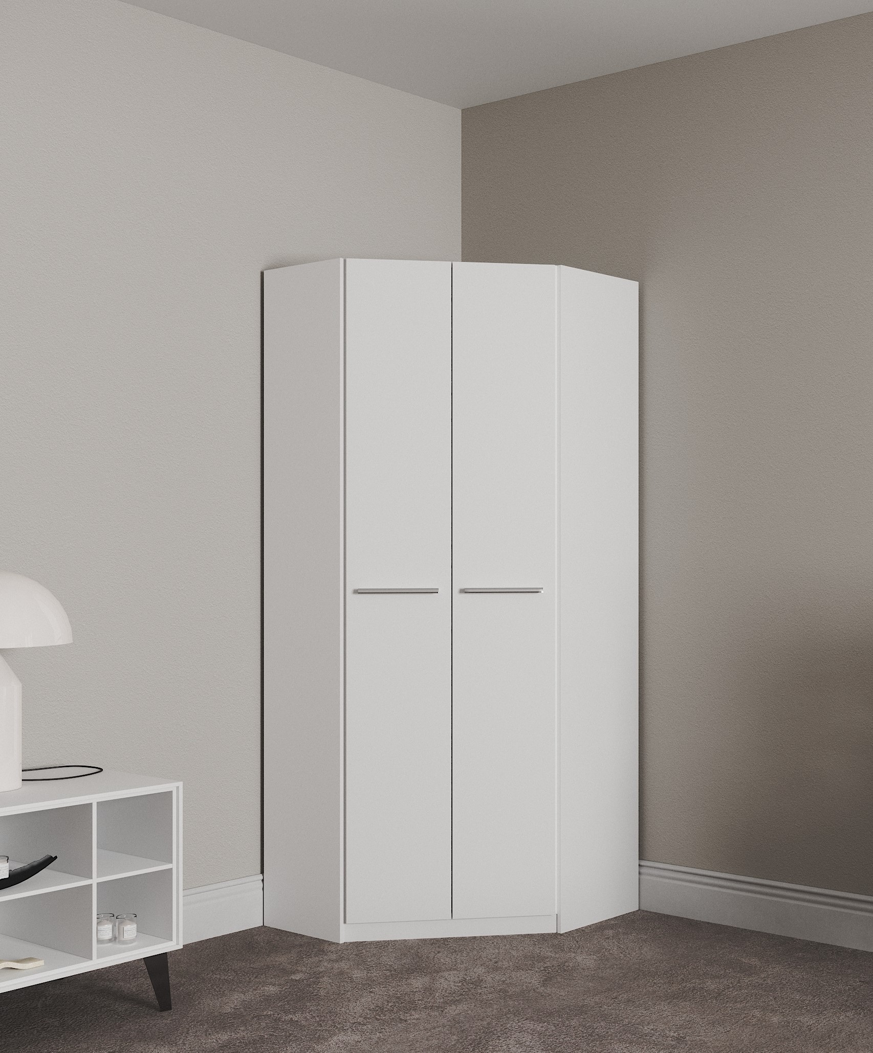 priess Armoire d'angle »Barcelona Kleiderschrank Ecklösung Raumwunder« en 2 profondeurs Armoire d'angle Armoire Vestiaire